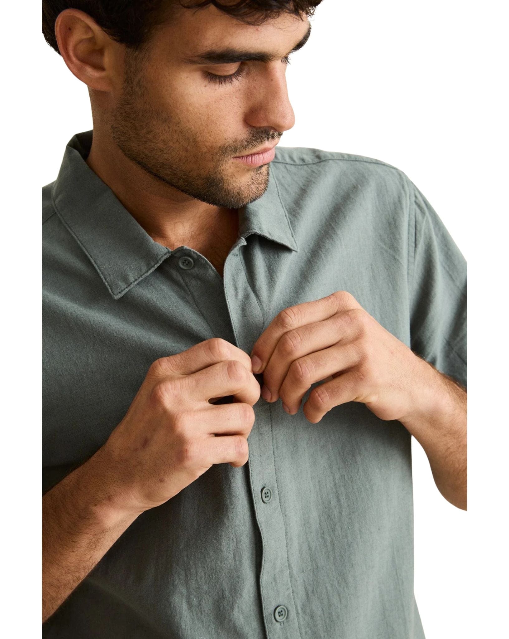 Rhythm Classic Linen Ss Shirt