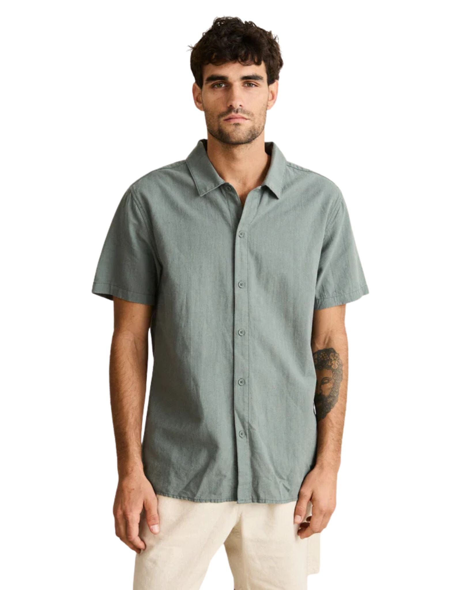 Rhythm Classic Linen Ss Shirt