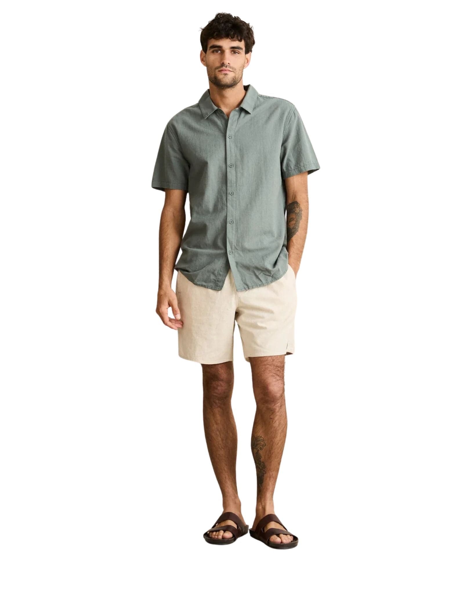 Rhythm Classic Linen Ss Shirt