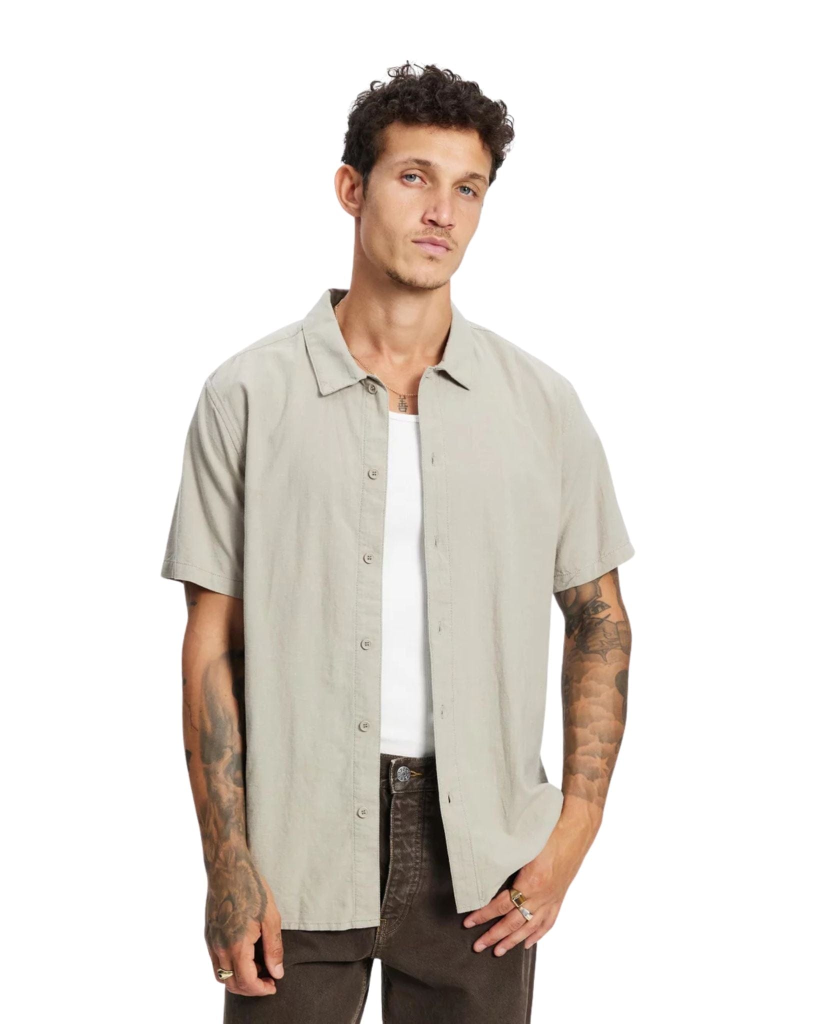 Rhythm Classic Linen Ss Shirt