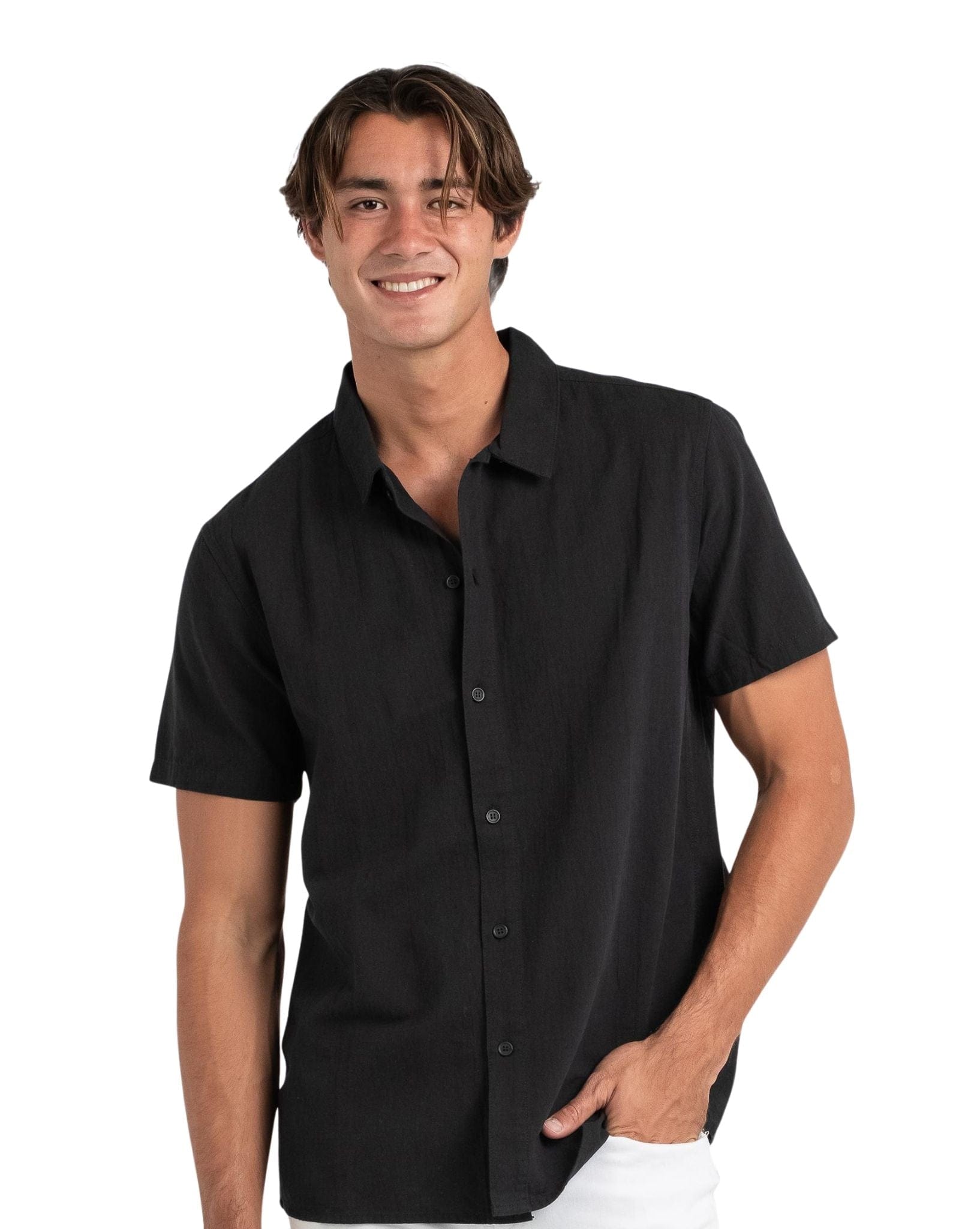 Rhythm Classic Linen Ss Shirt