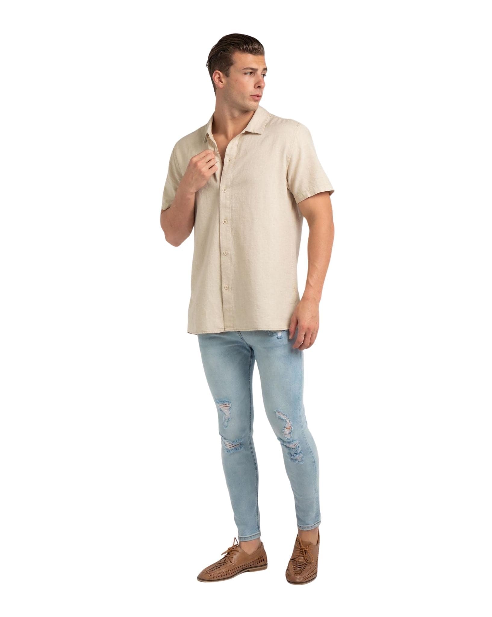 Rhythm Classic Linen Ss Shirt