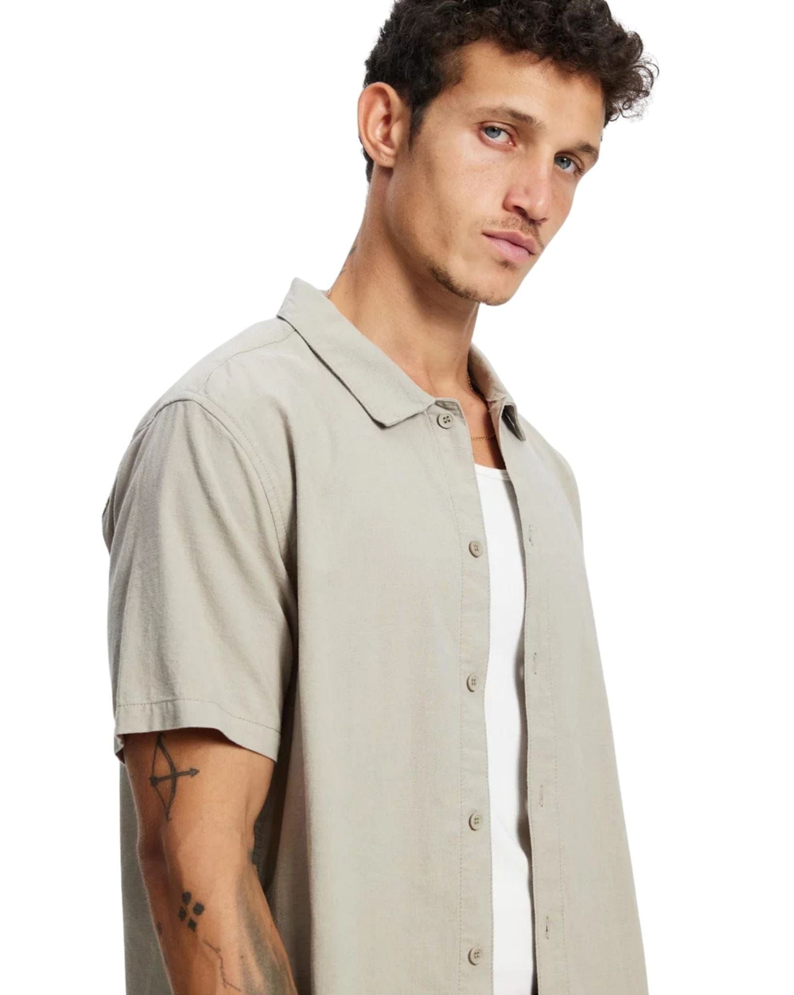 Rhythm Classic Linen Ss Shirt