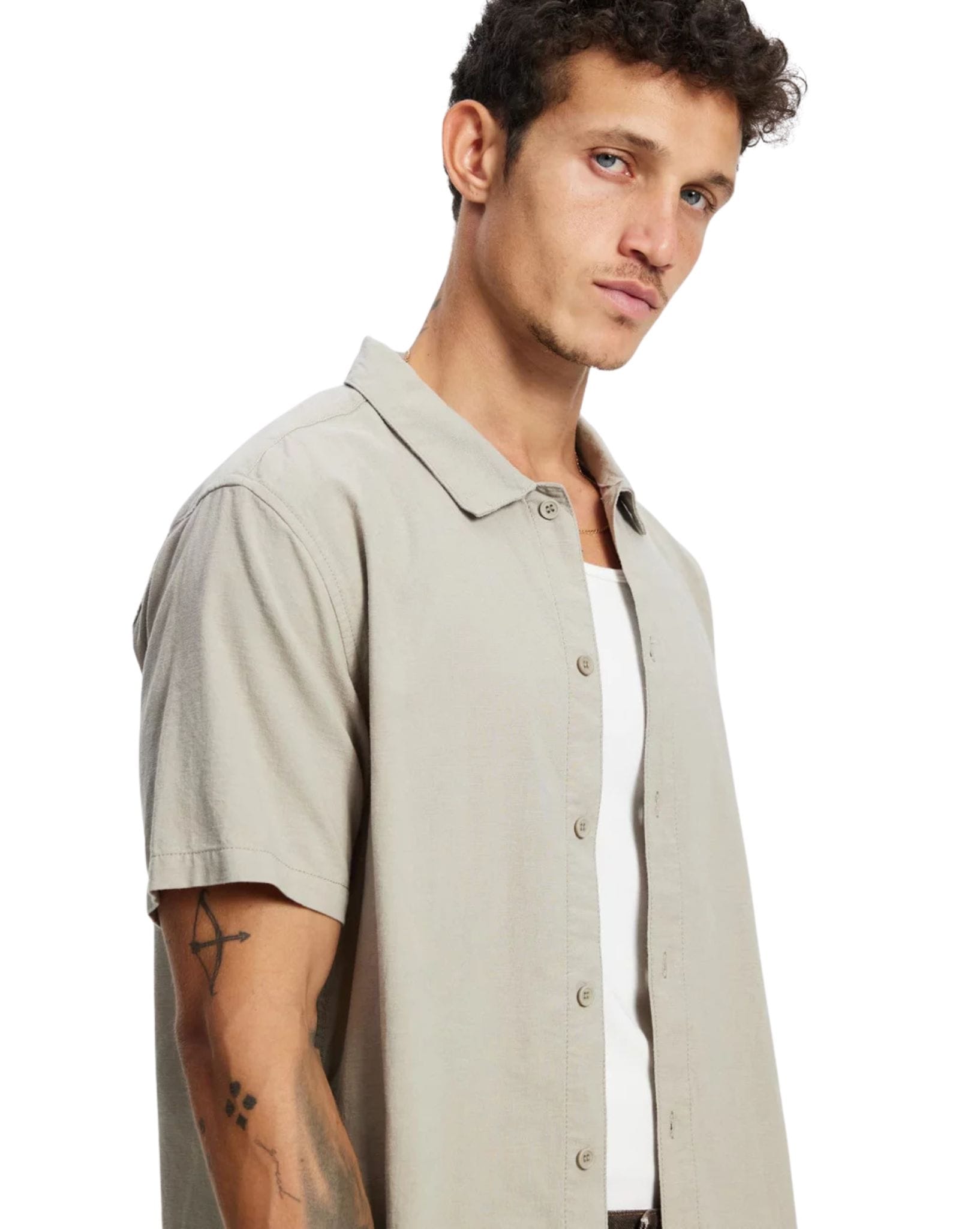 Rhythm Classic Linen Ss Shirt