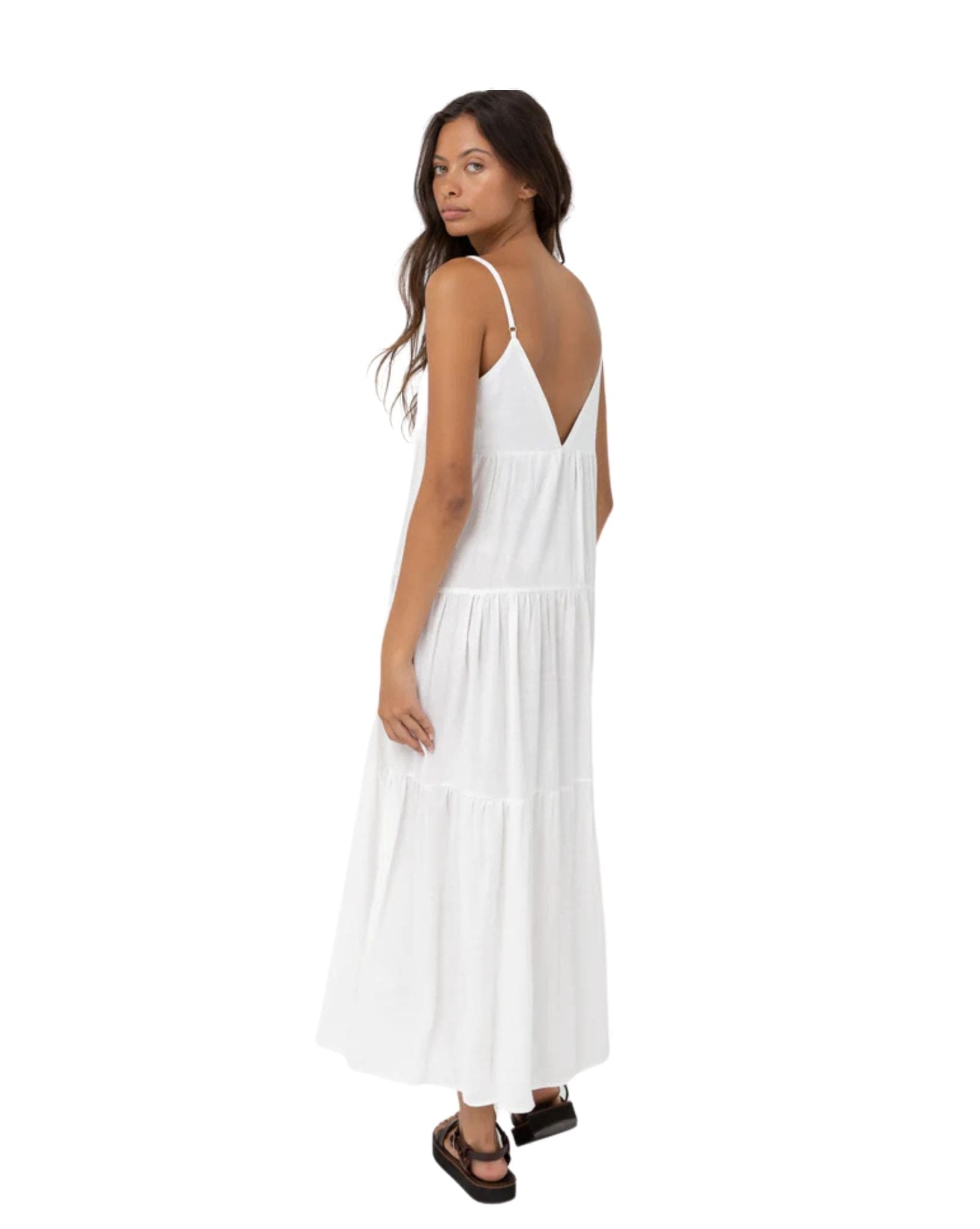 Rhythm Classic Tiered Midi Dress