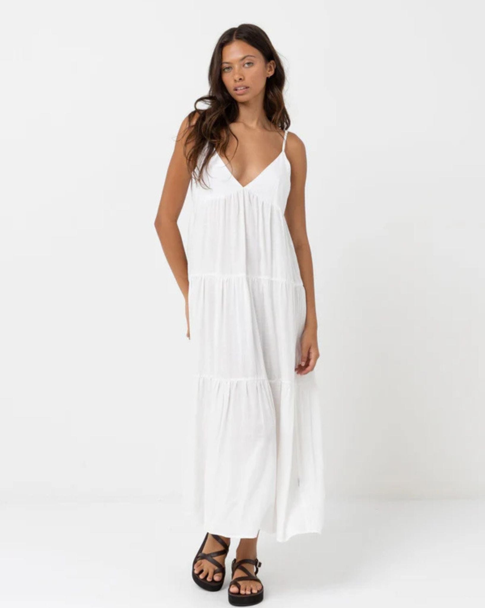Rhythm Classic Tiered Midi Dress