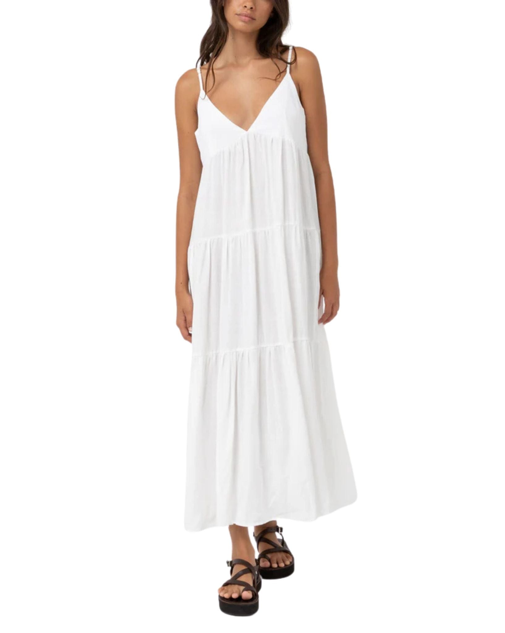 Rhythm Classic Tiered Midi Dress