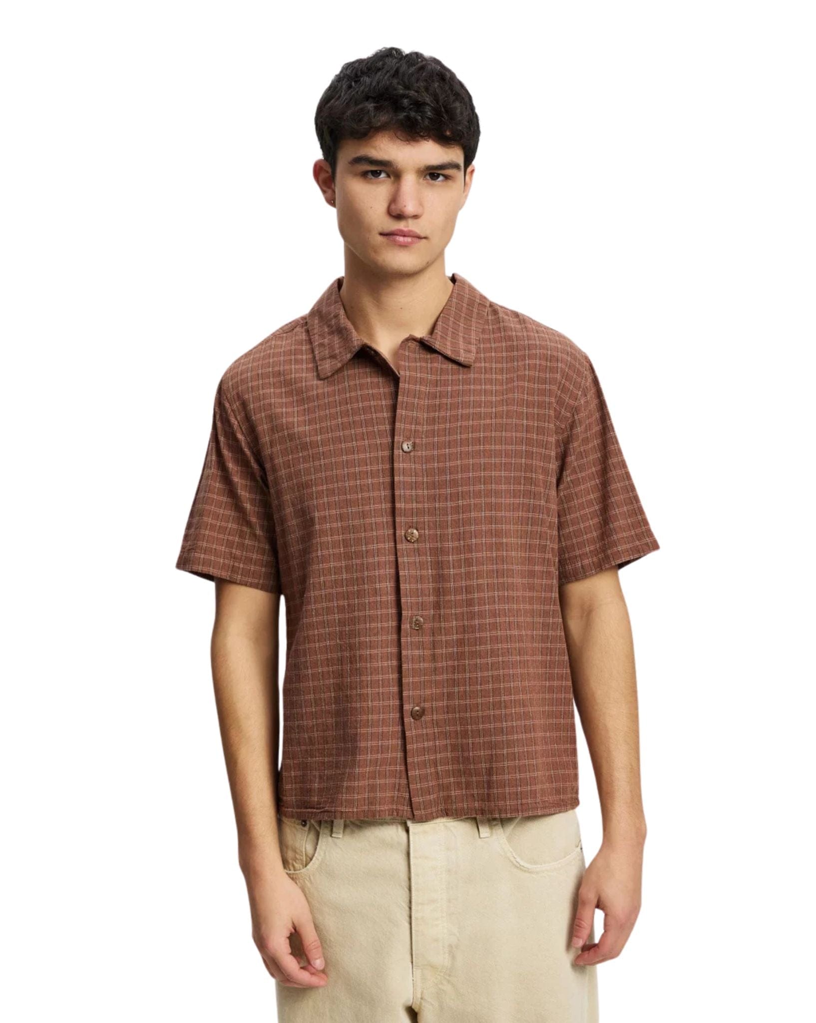 Rhythm Cross Check Crop Ss Shirt