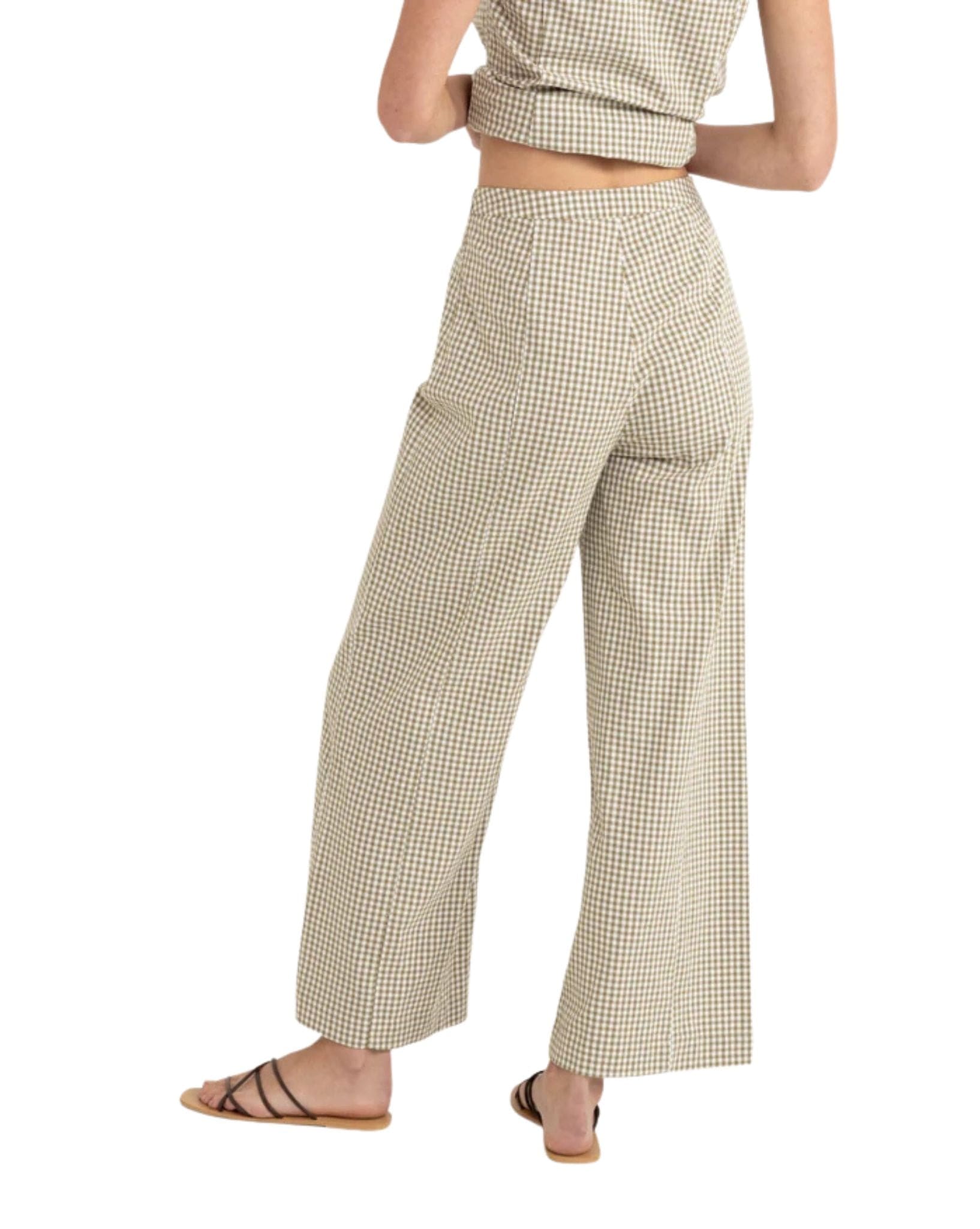 Rhythm Lola Check Wide Leg Pant