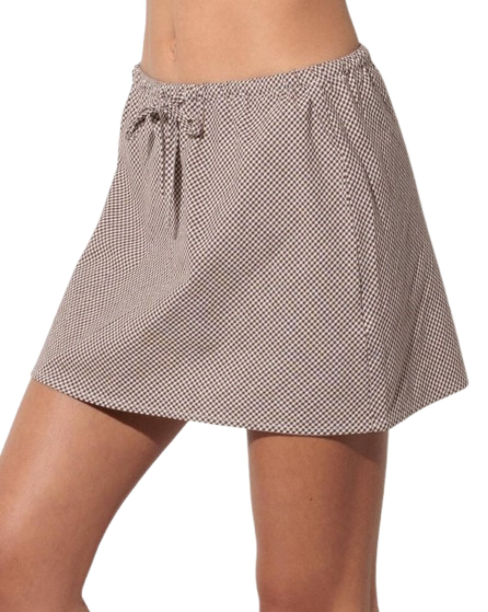 Rhythm London Check Bias Cut Mini Skirt