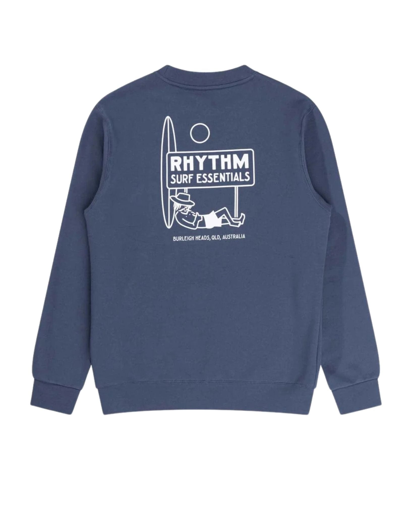 Rhythm Mens Siesta Fleece Crew - Navy