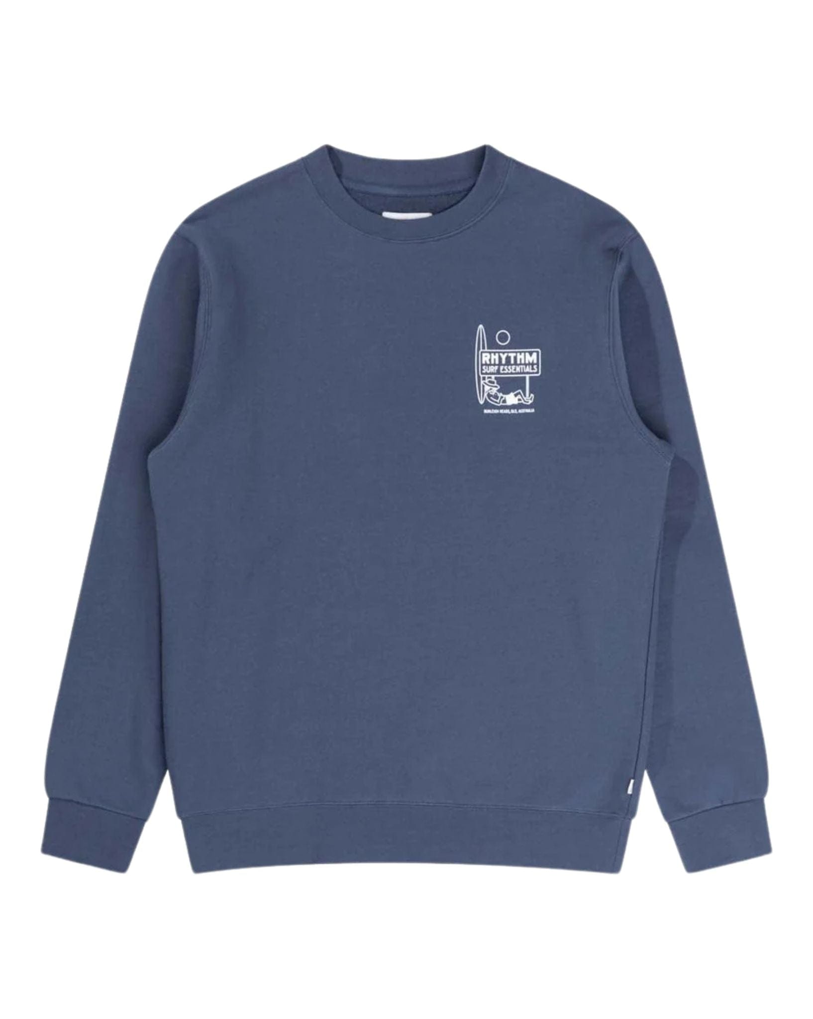 Rhythm Mens Siesta Fleece Crew - Navy