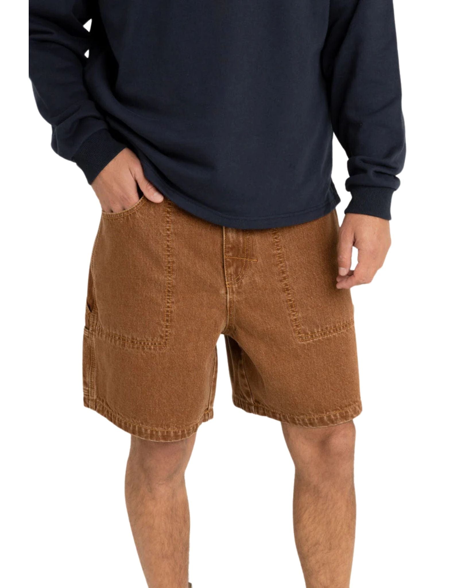 Rhythm Mens Slacker Denim Short