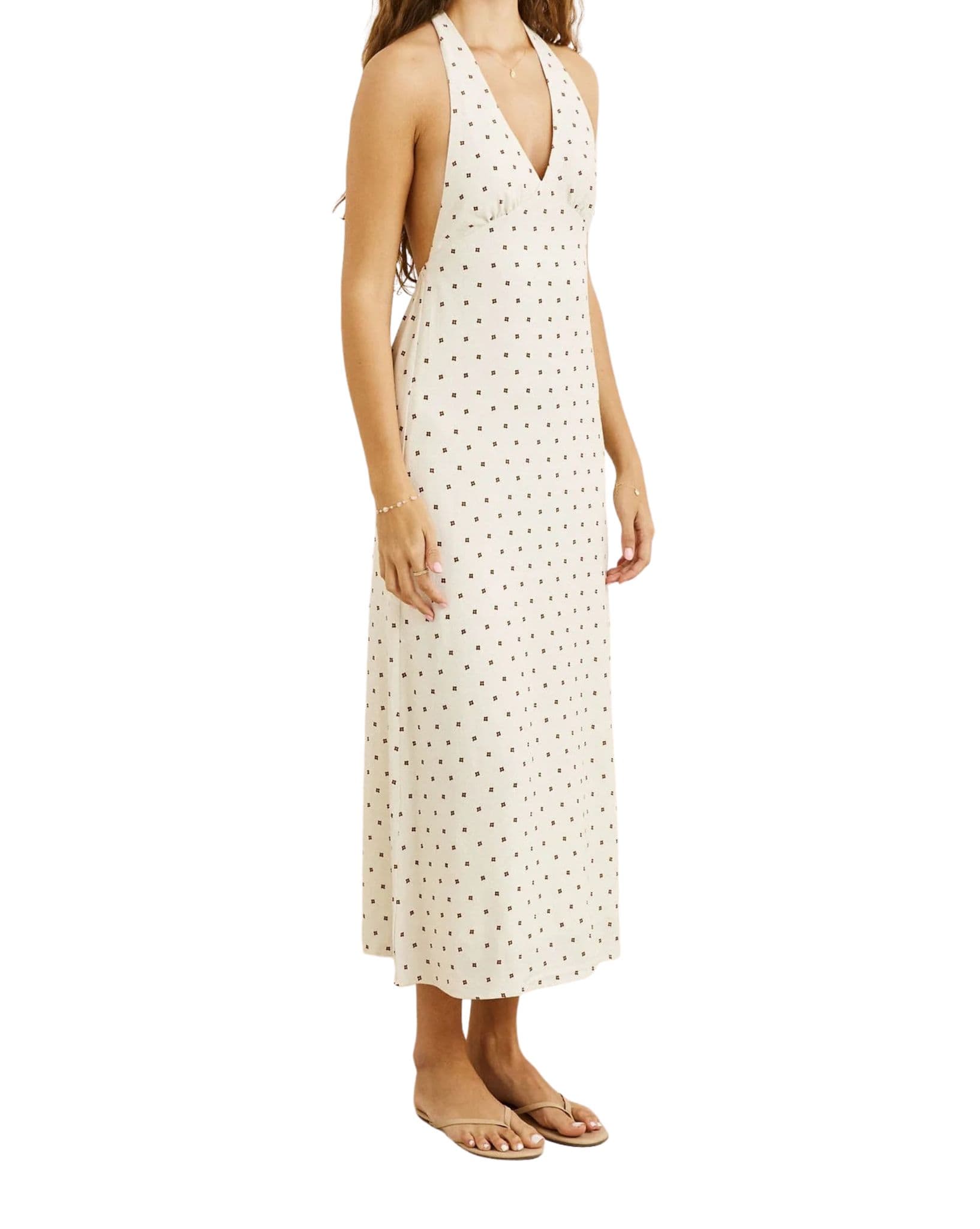 Rhythm Sandy Halter Neck Maxi Dress