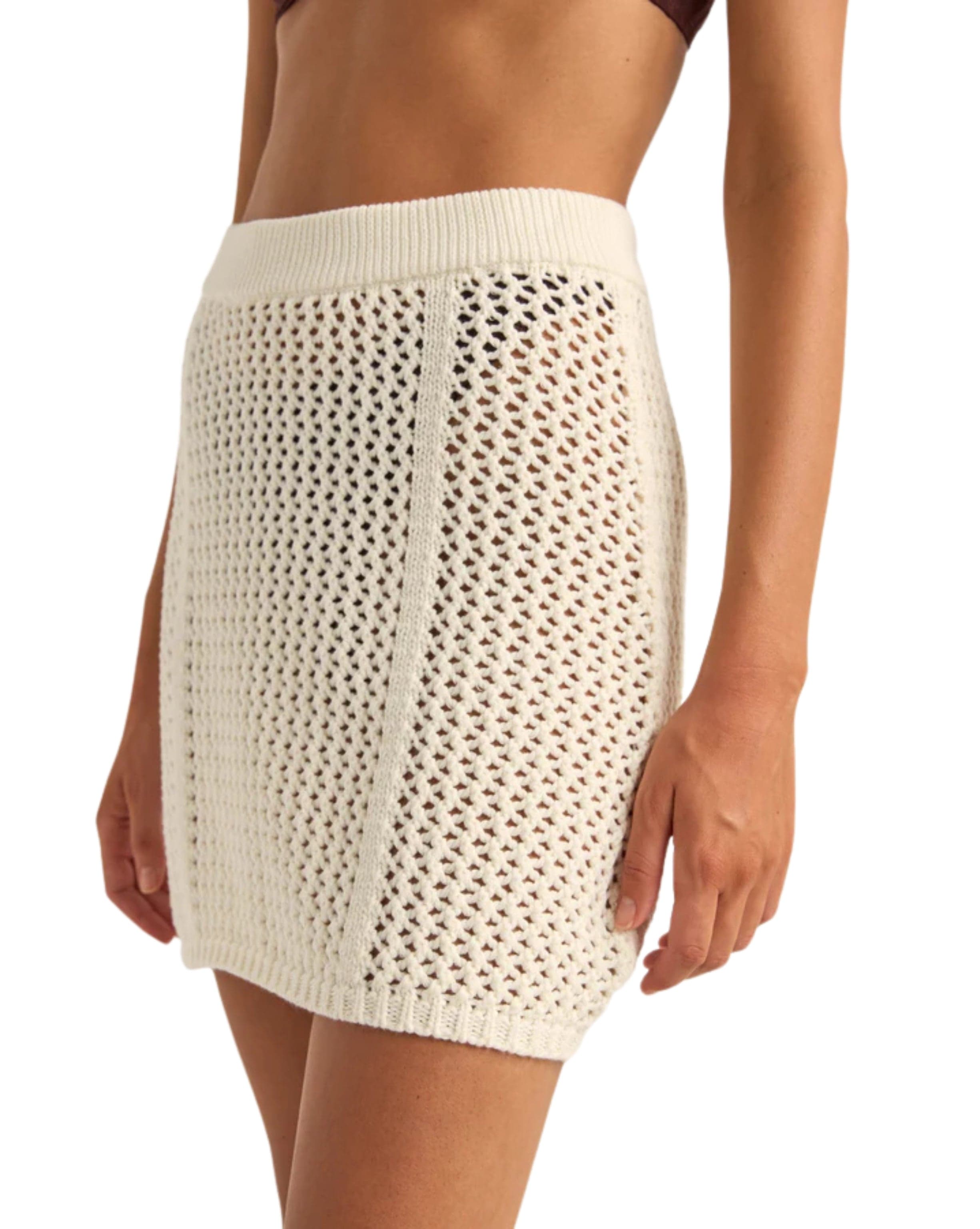 Rhythm Seashell Knit Mini Skirt