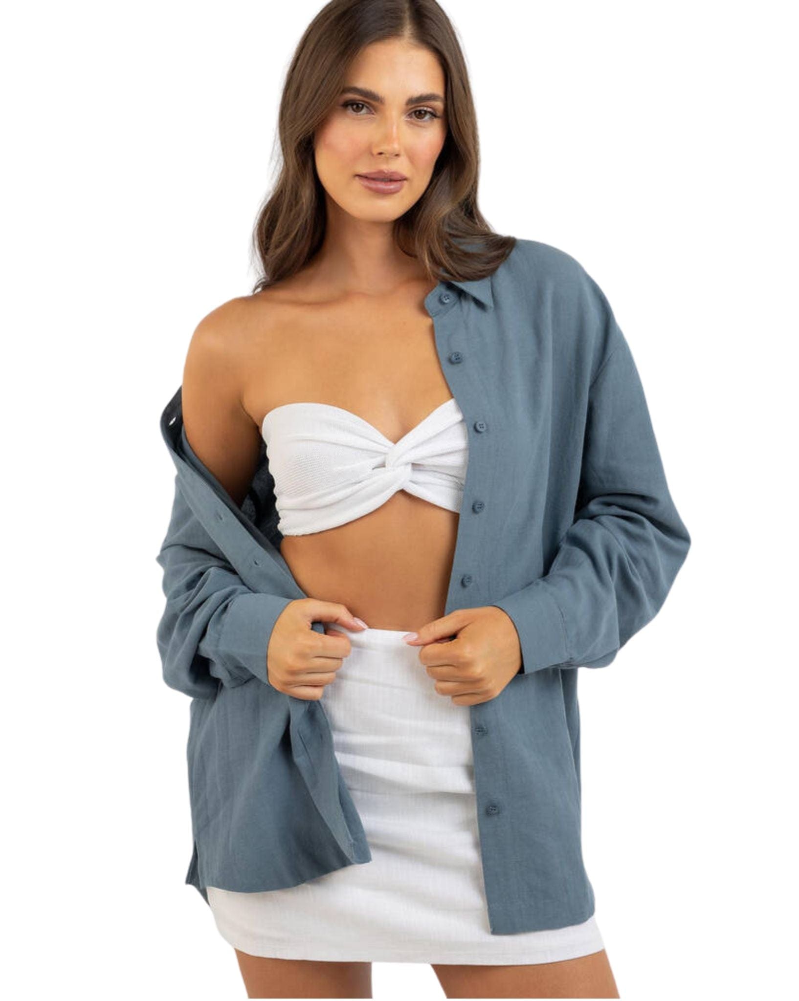 Rhythm Womens Dream Time Oversized Shirt