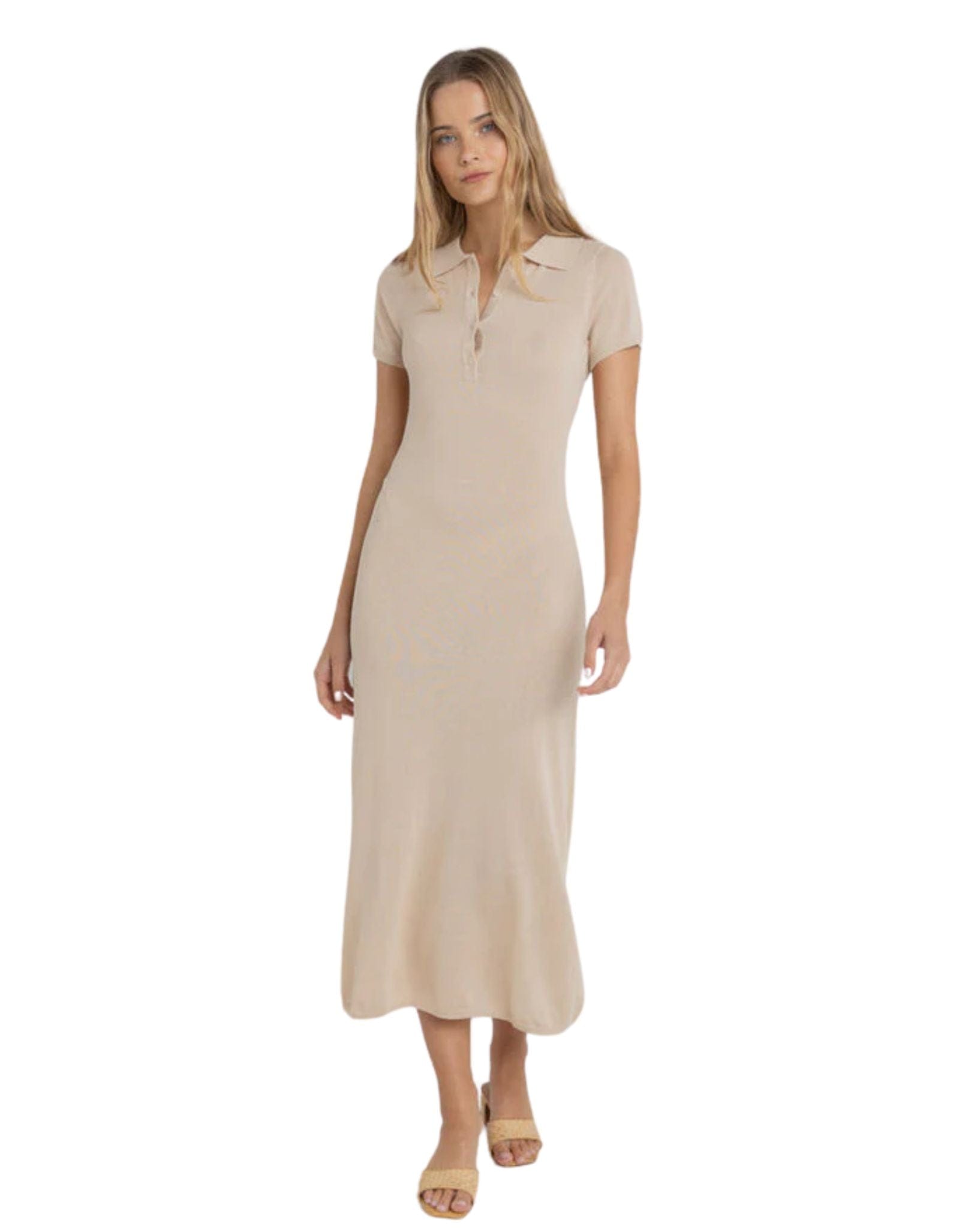 Rhythm Womens Ojai Pointelle Dress - Cream