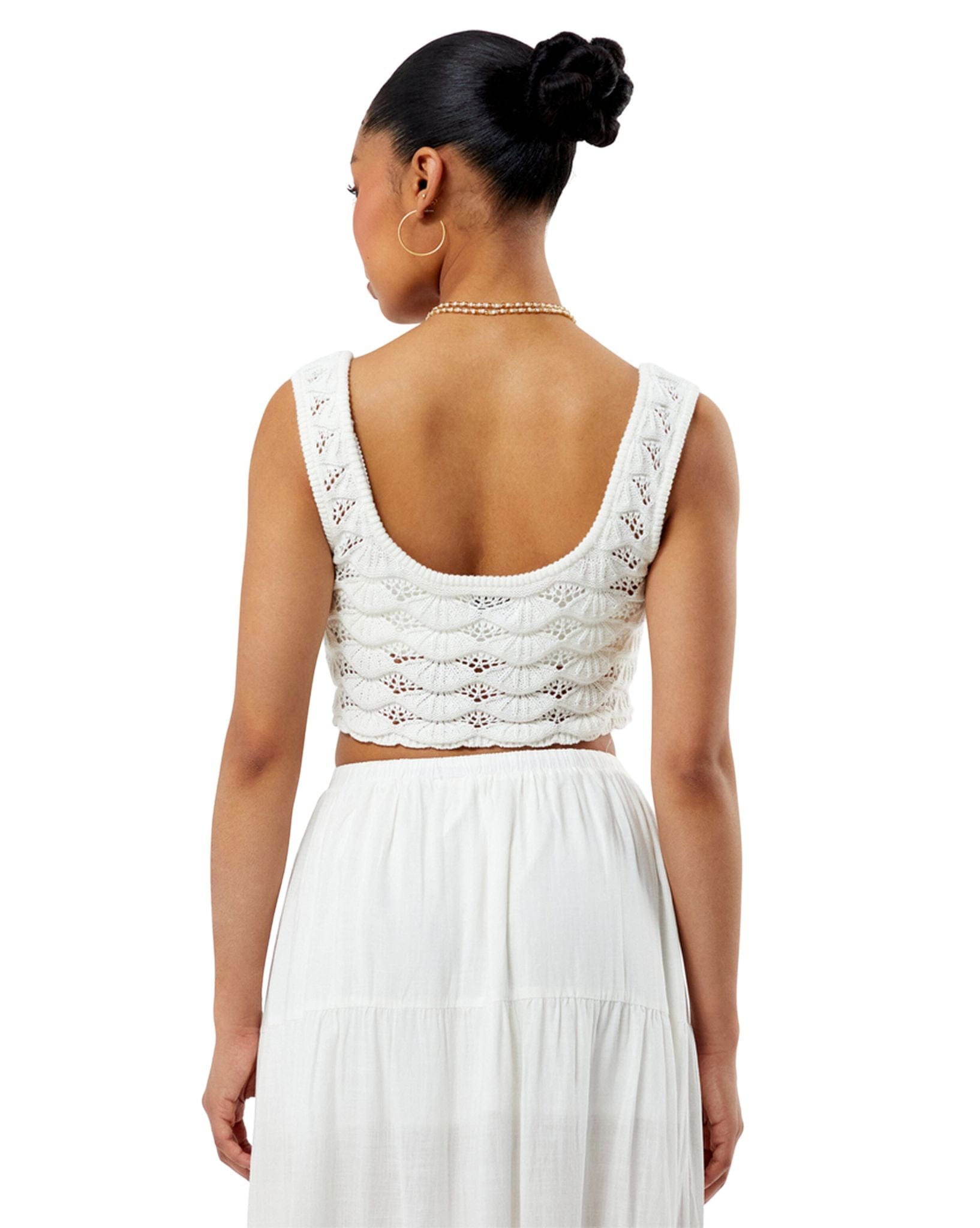 Rhythm Womens Sunny Knit Crop Top - Cream