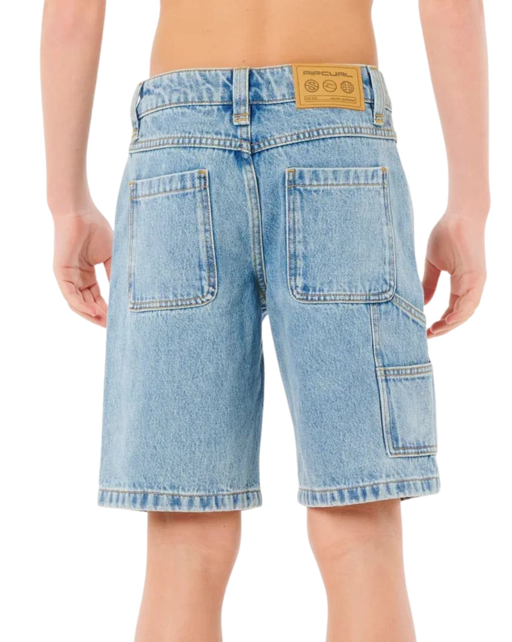 Ripcurl Boys Hyped Up Denim Walkshort - Washed Blue