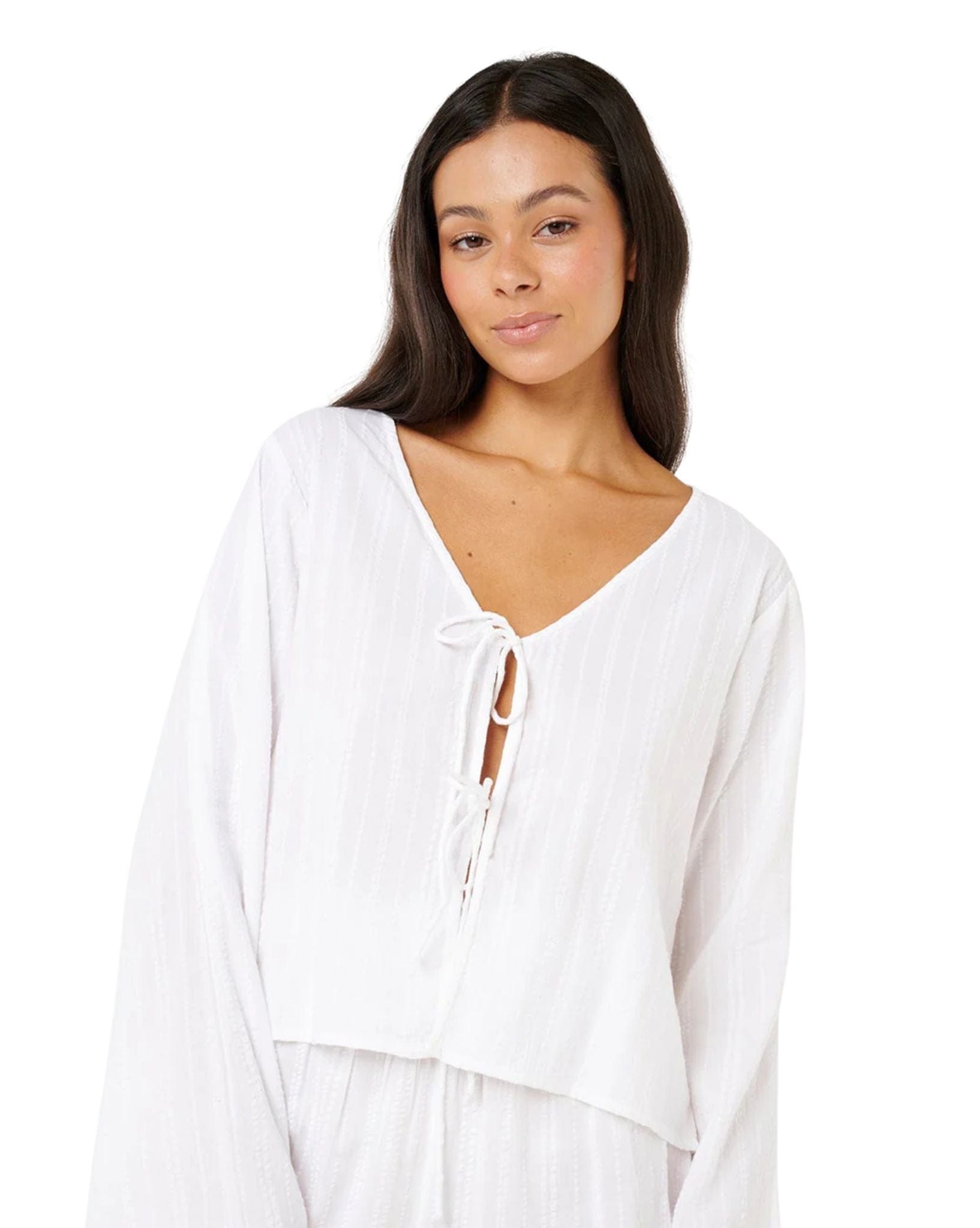 Ripcurl Haze Tie Front L/S Top