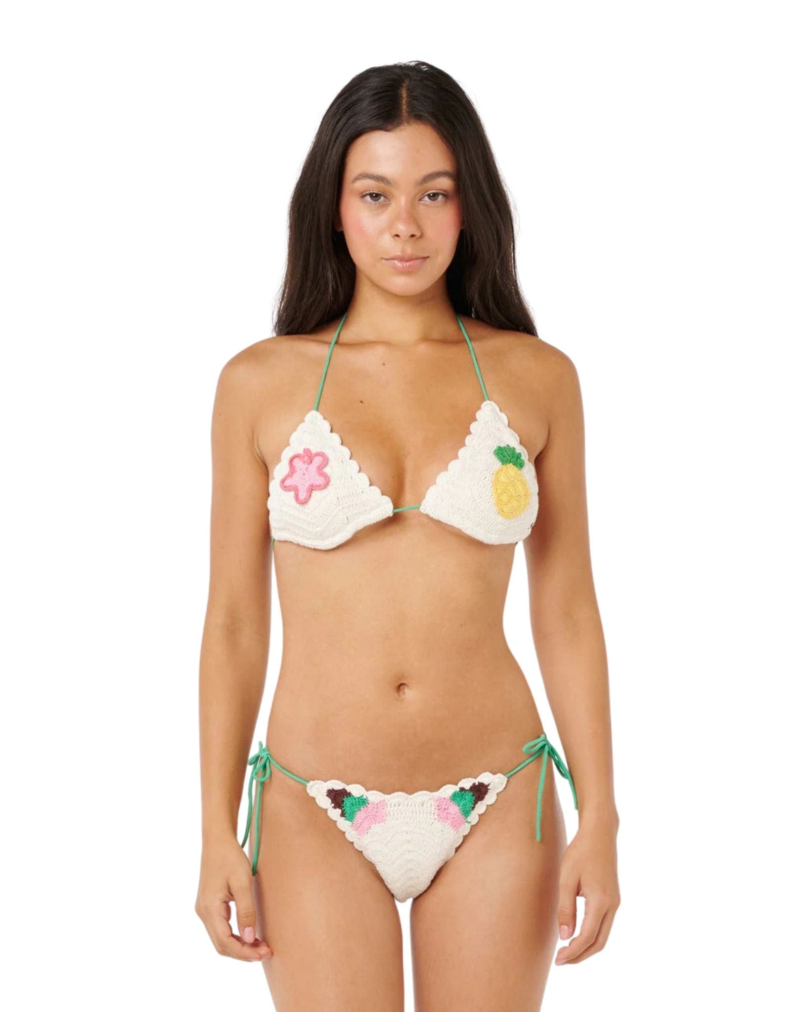 Ripcurl Luau Crochet Tie Side Cheeky