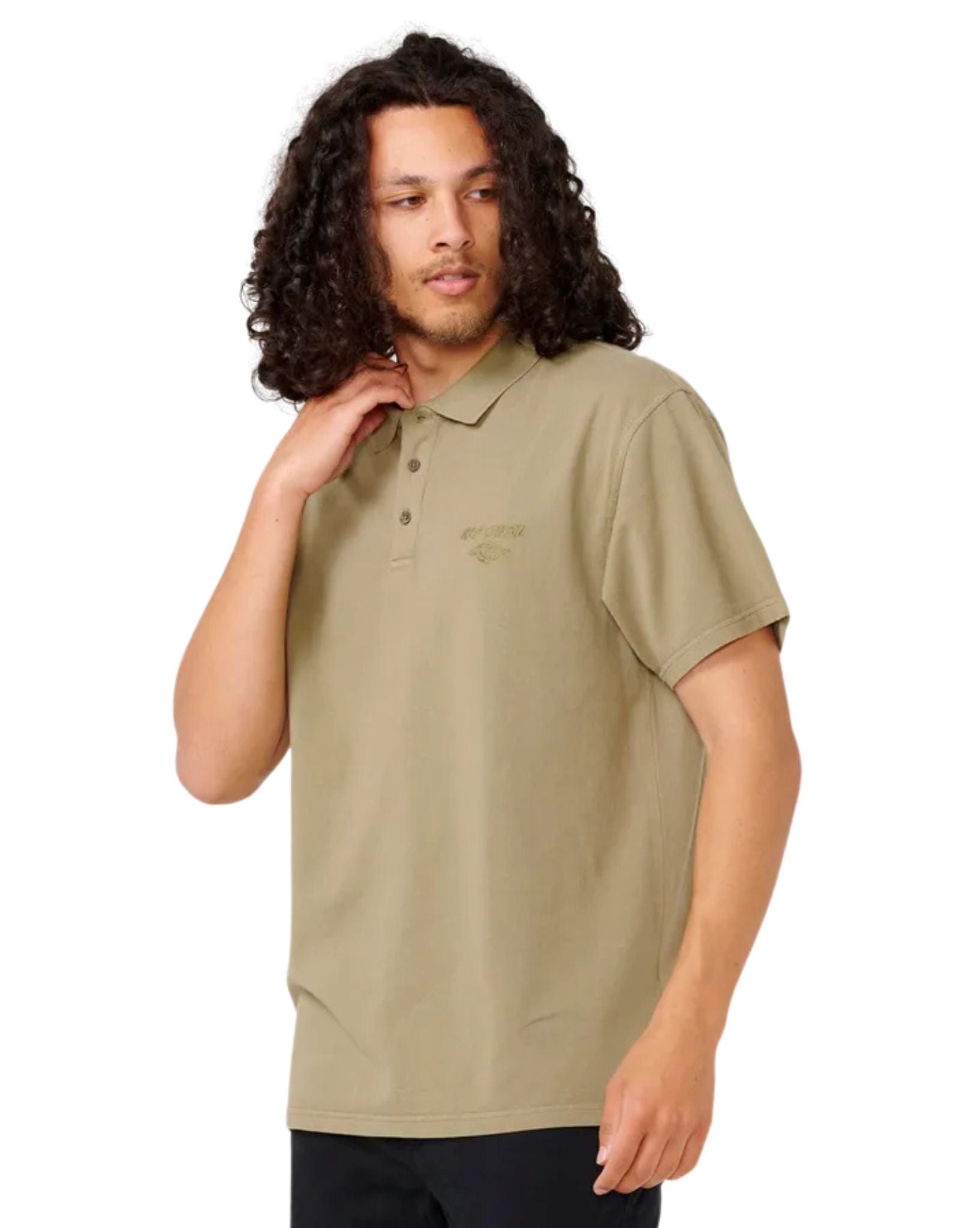 Ripcurl Mens Fade Out Embroid Polo - Washed Moss