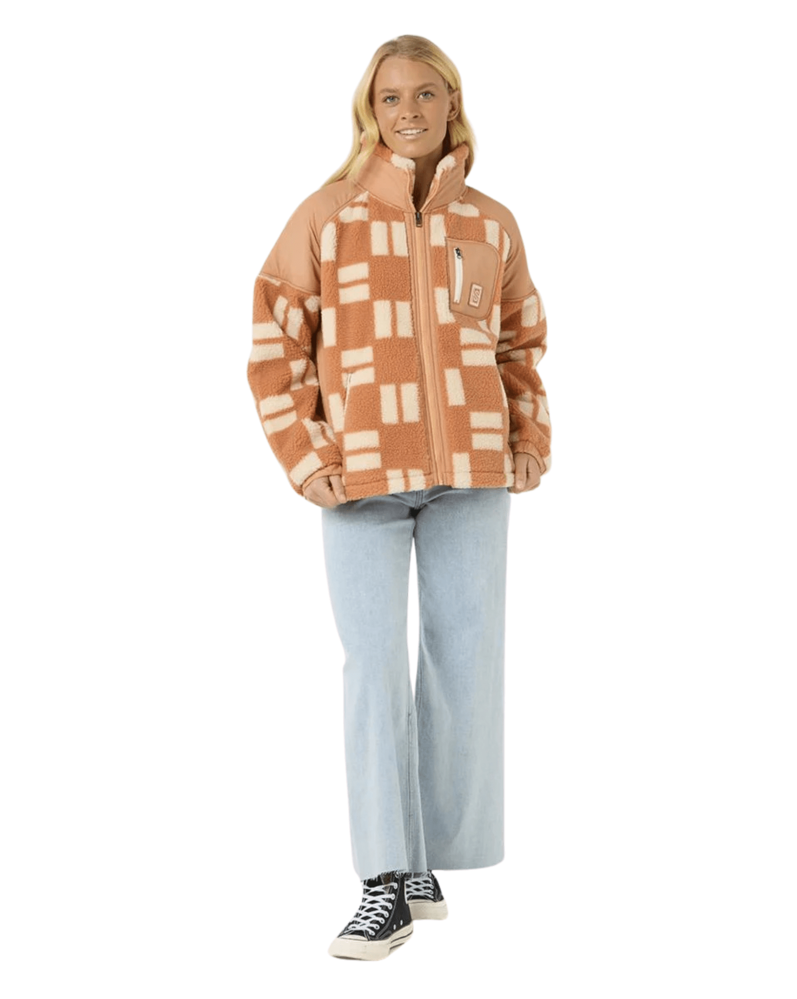 Ripcurl Womens Anti-Series Shell Cove Fleece - Beige