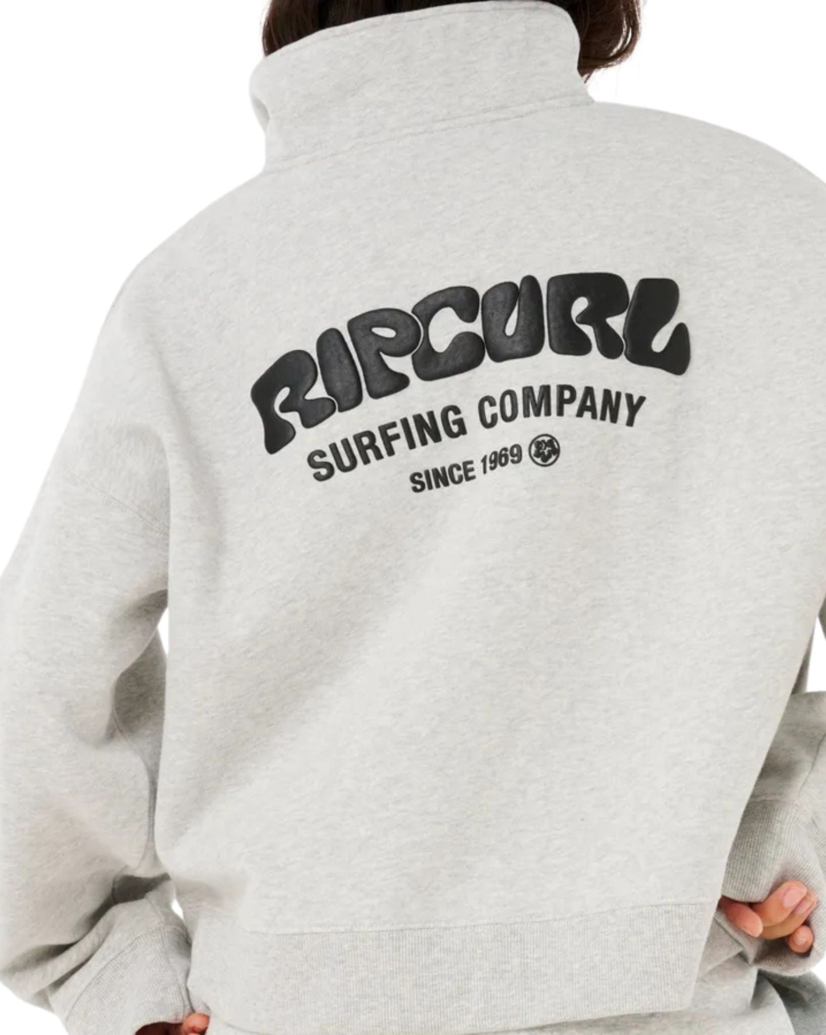 Ripcurl Womens Surf Puff 1/4 Zip - Grey Marle