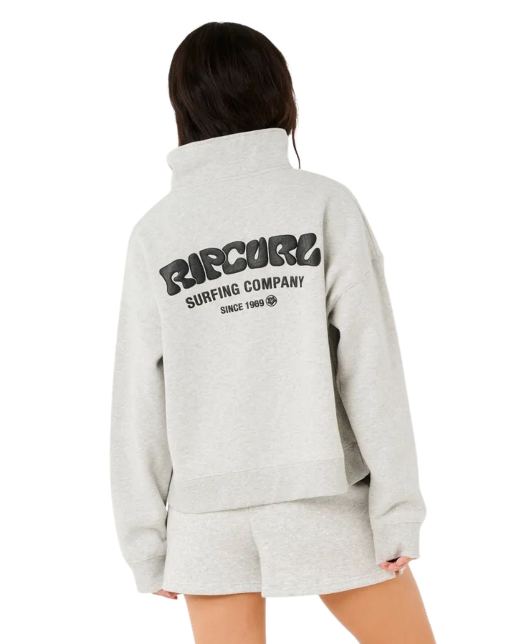 Ripcurl Womens Surf Puff 1/4 Zip - Grey Marle