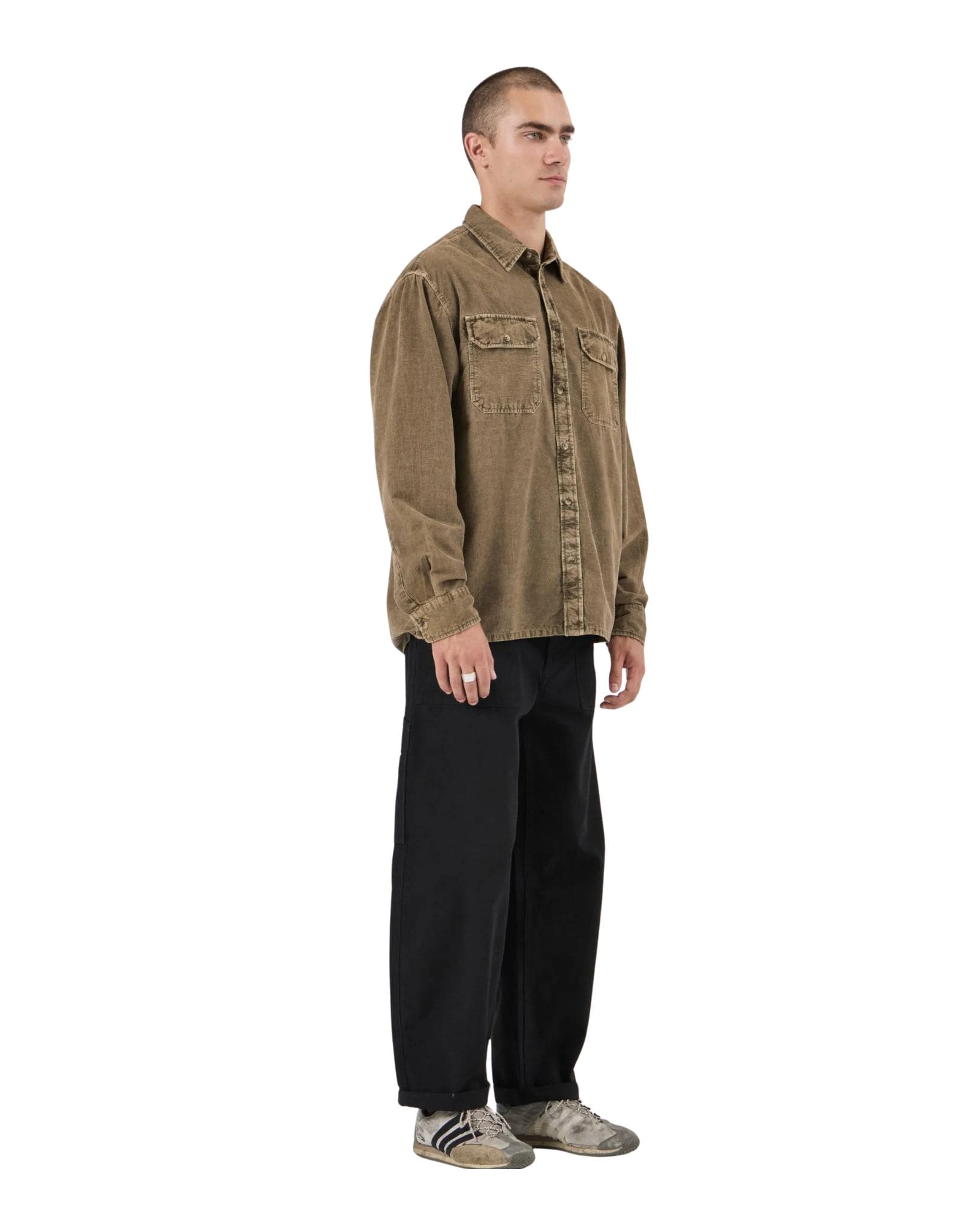 Rollas Grid Cord Ls Shirt