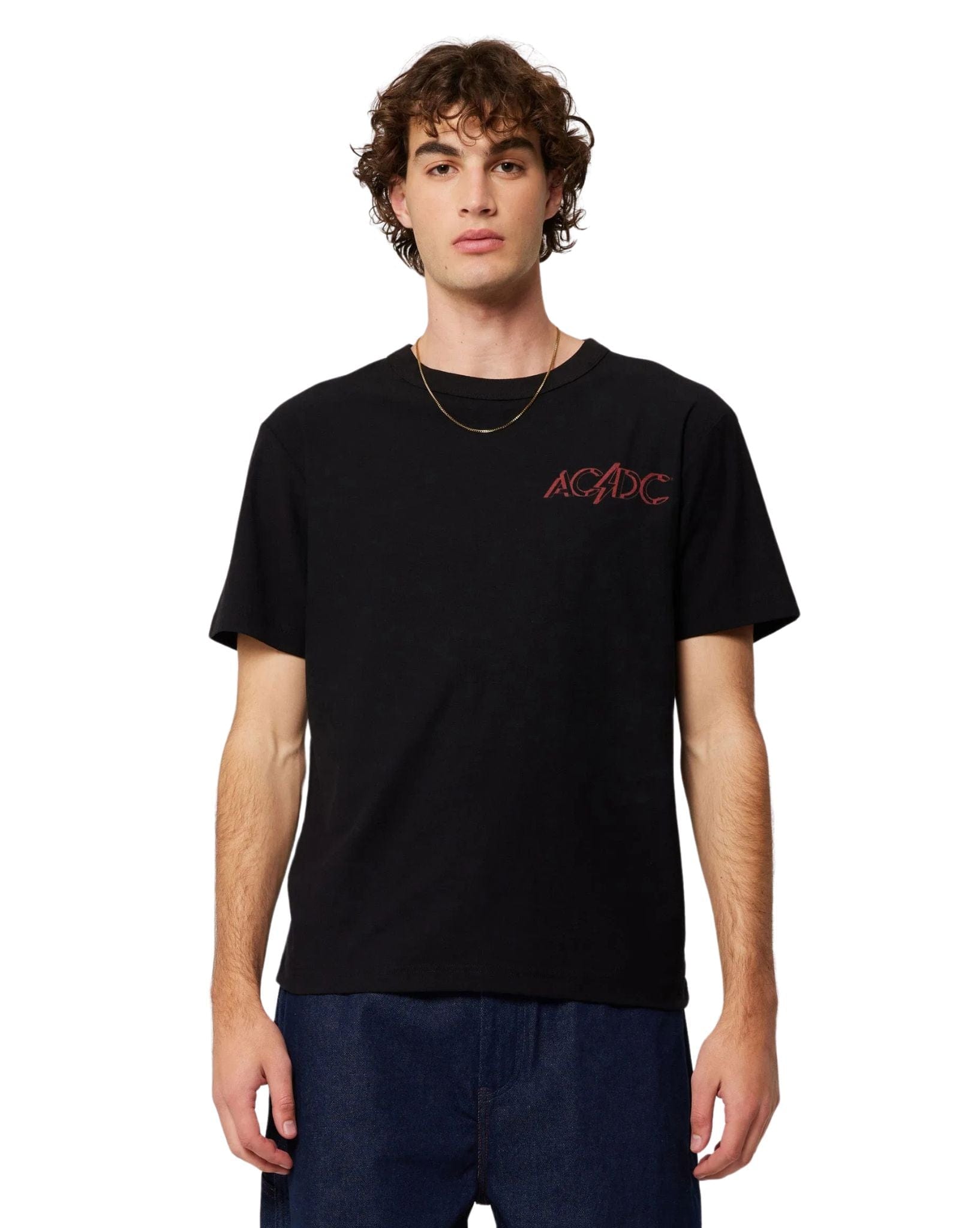 Rollas Mens Lightning Logo Tee - Black