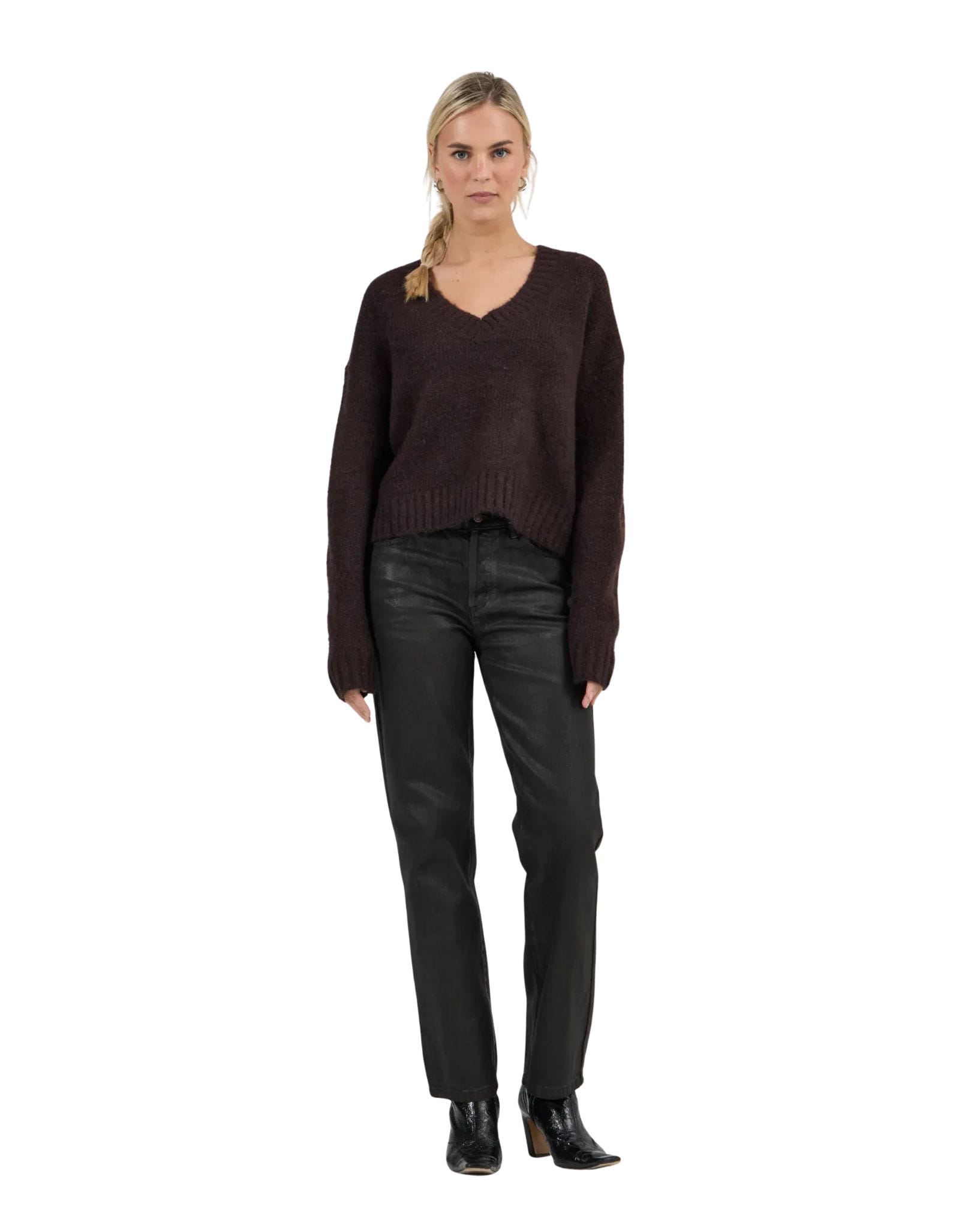 Rollas Tomboy V Neck Knit
