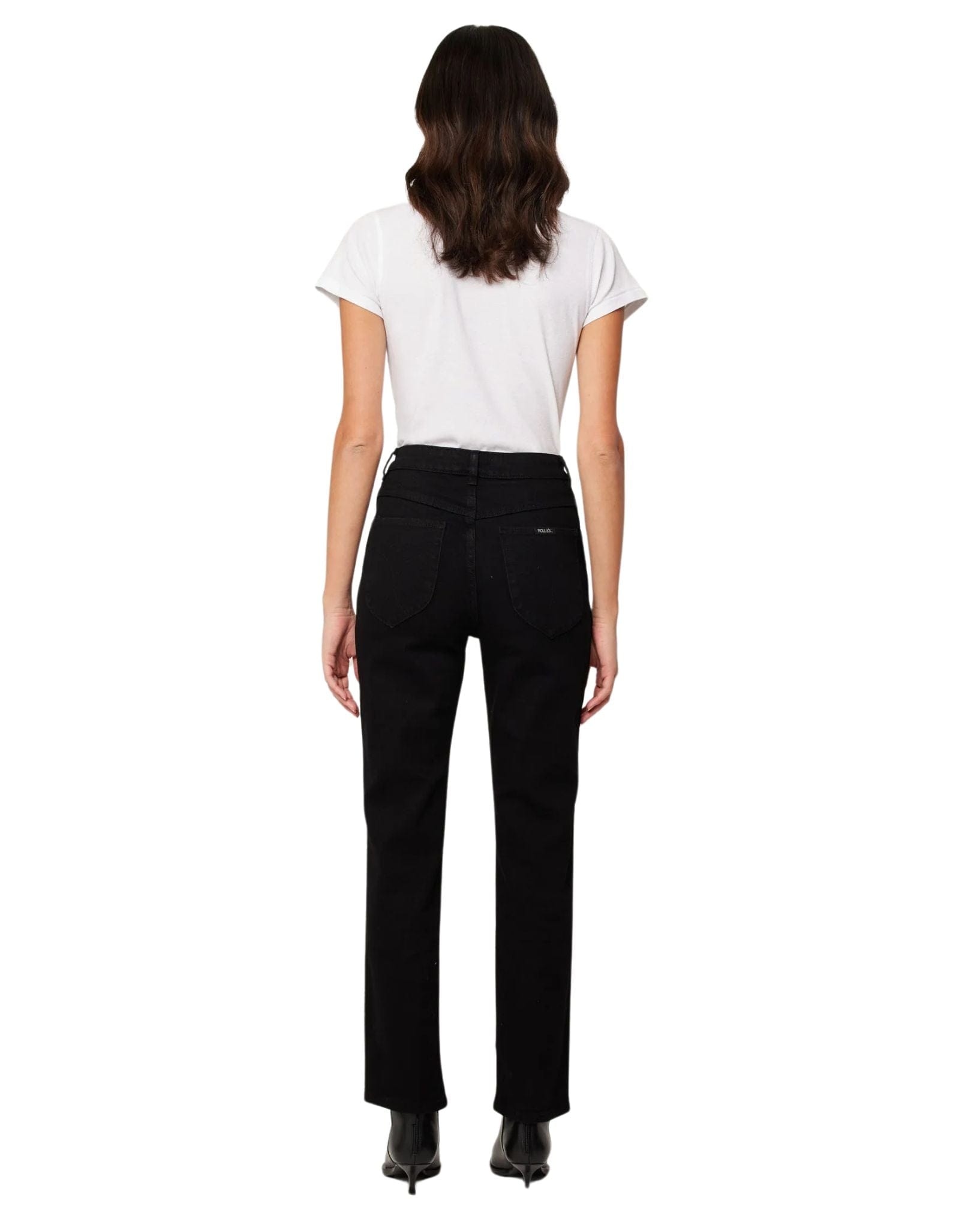 Rollas Womens Original Straight - Rinse Black
