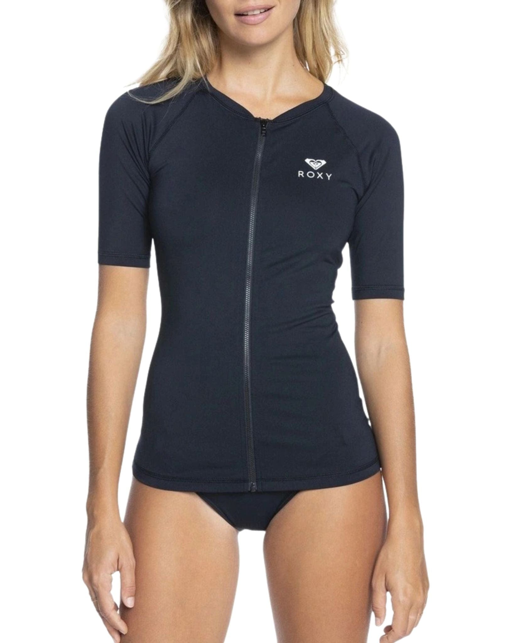 Roxy Womens New Essentials Ss Zipped Lycra