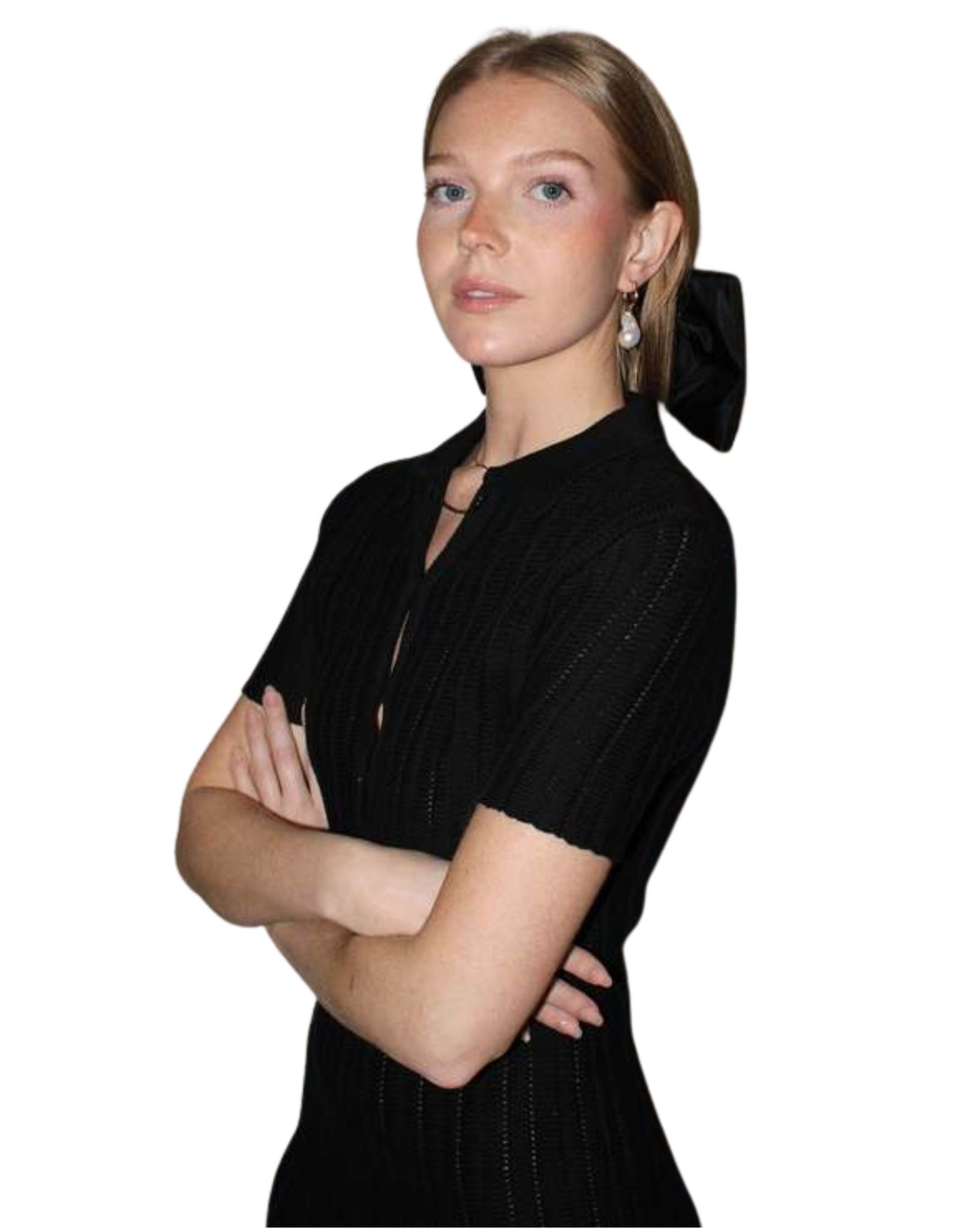 Rue Stiic Womens Luisa Knit Dress - Black