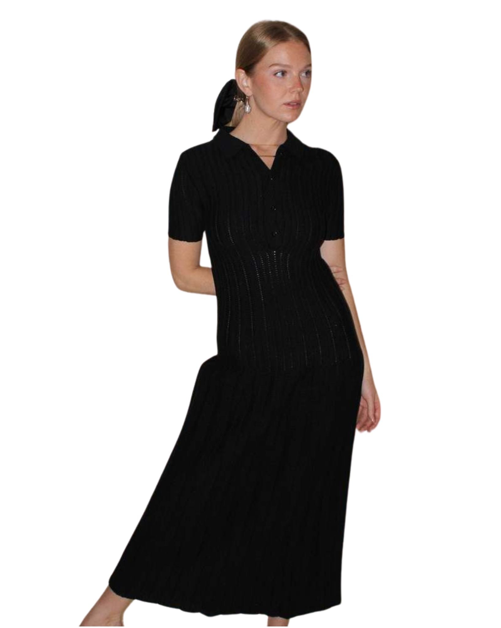 Rue Stiic Womens Luisa Knit Dress - Black