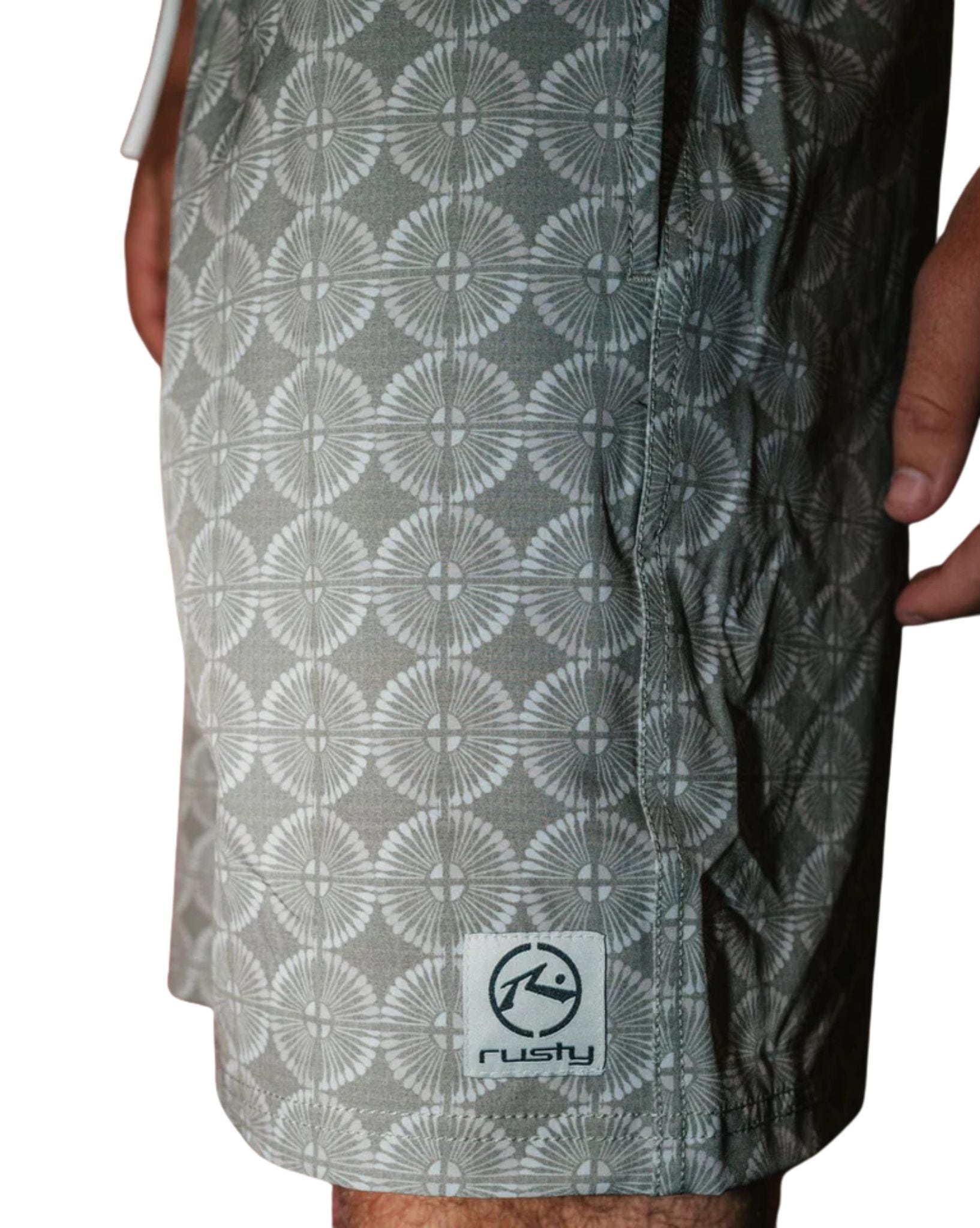 Rusty All Over Elastic Waist Boardshort