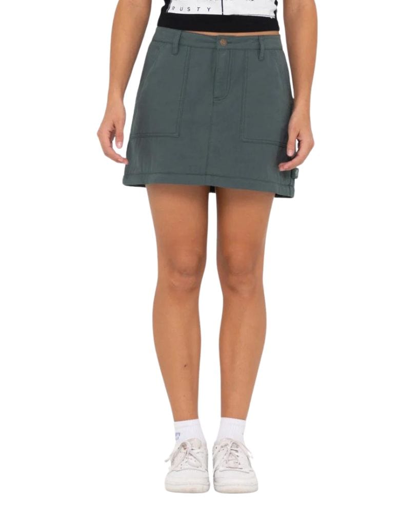 Rusty Billie Low Rise Ripstop Zip Off Skirt