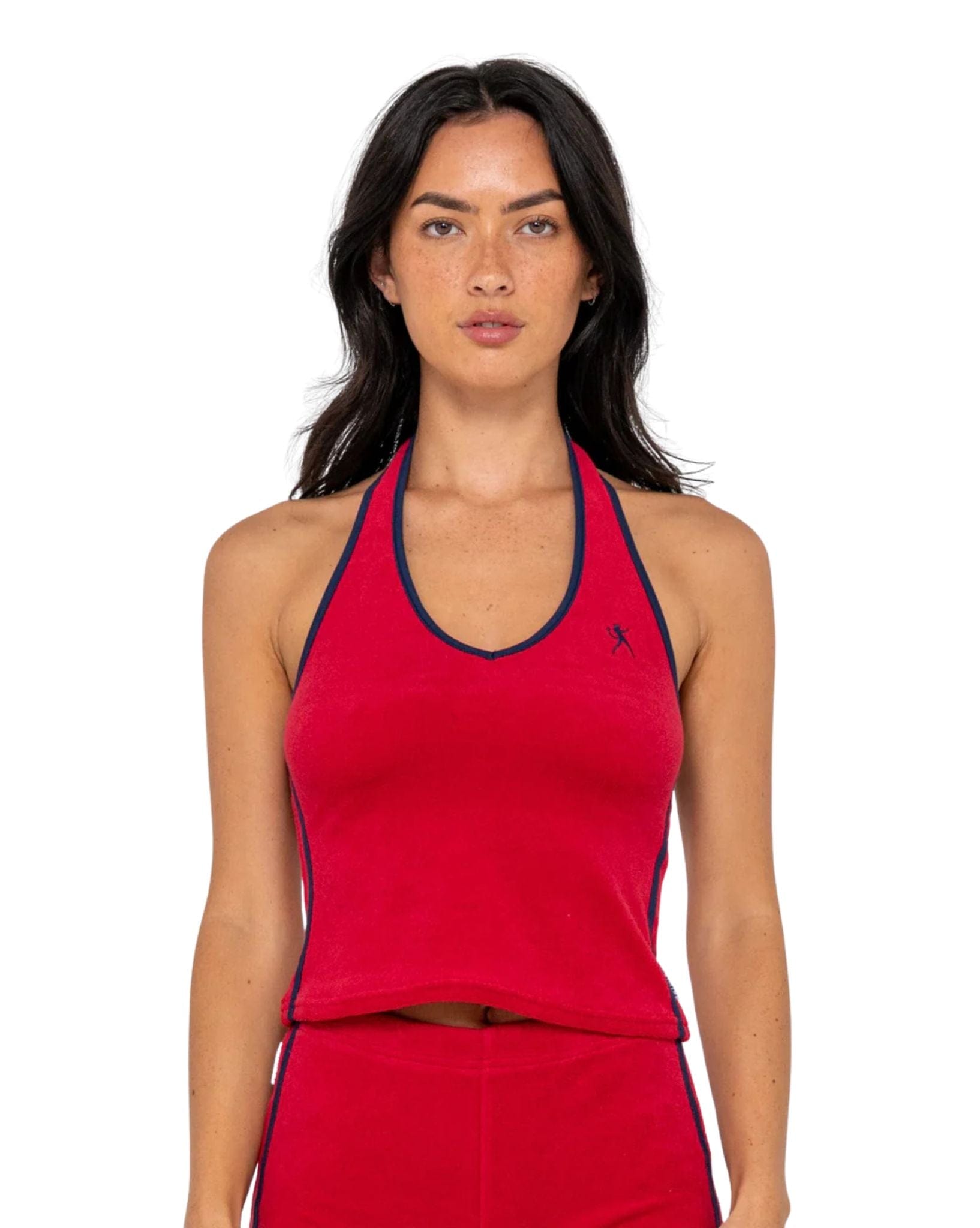 Rusty Bodhi Towelling Halter Neck Top