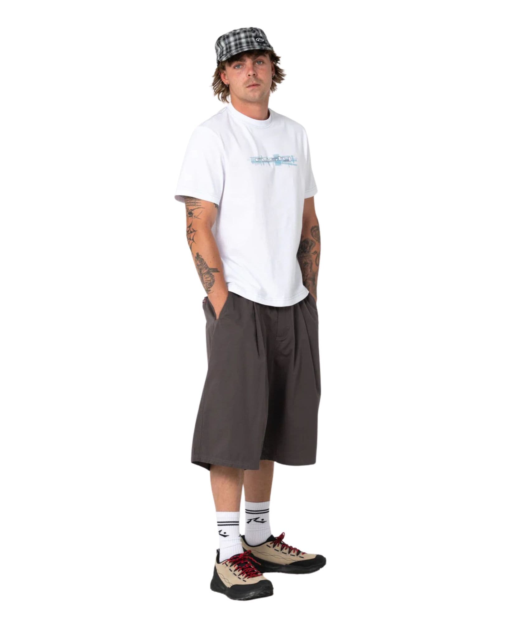 Rusty Check Wise Short Sleeve Tee