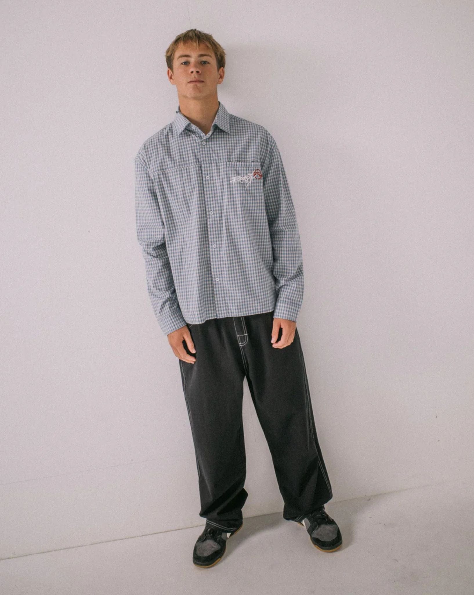 Rusty Cooper Mini Check Long Sleeve Shirt