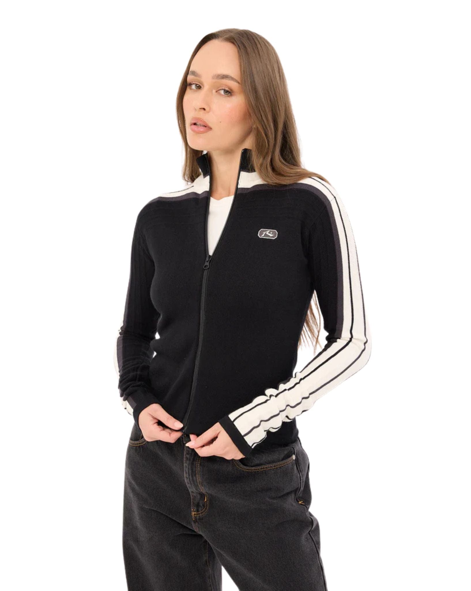 Rusty Daddy Gb Zip Through Skimmer Knit
