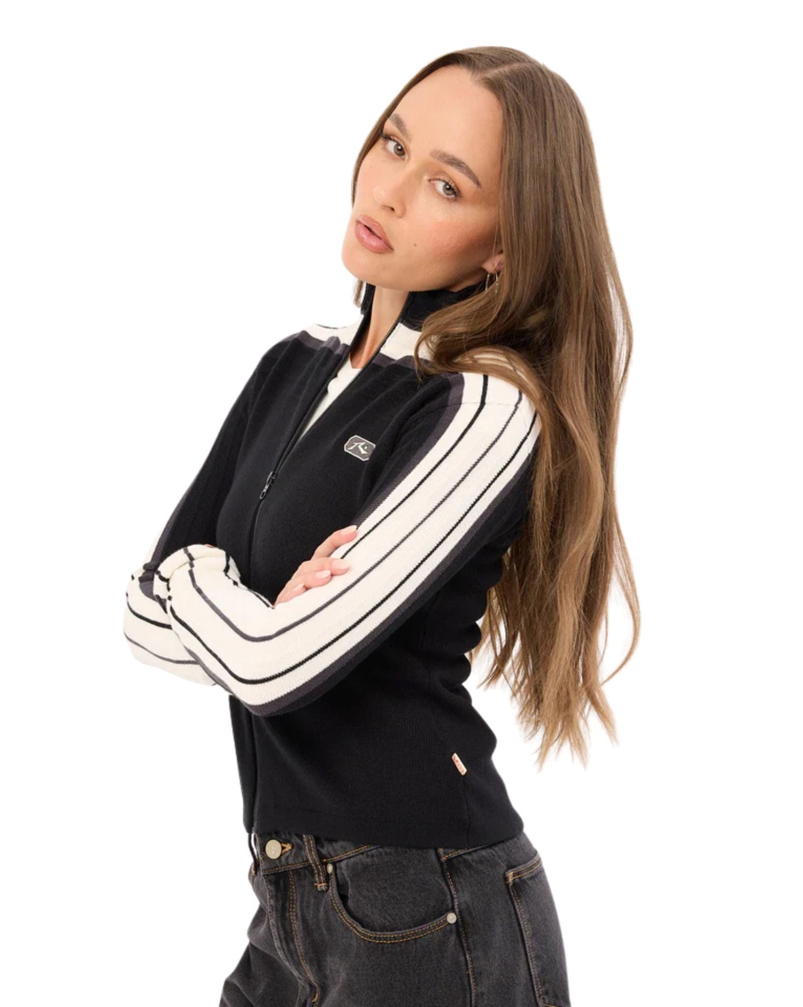 Rusty Daddy Gb Zip Through Skimmer Knit