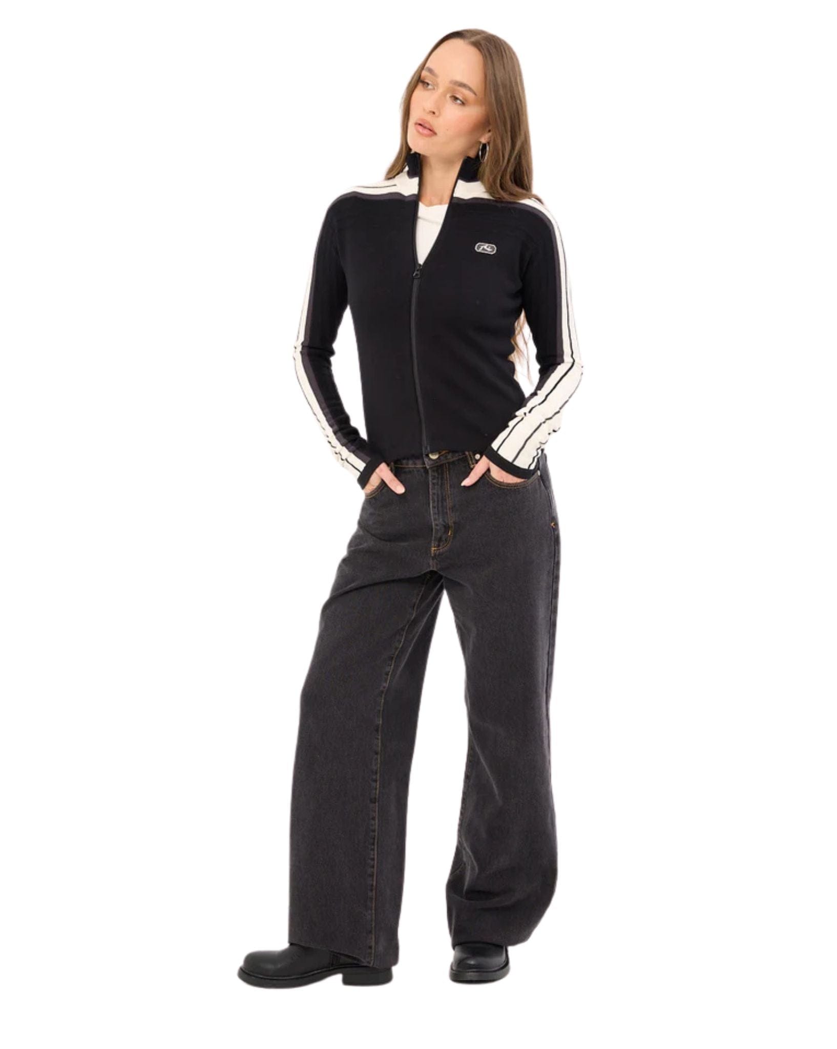 Rusty Daddy Gb Zip Through Skimmer Knit