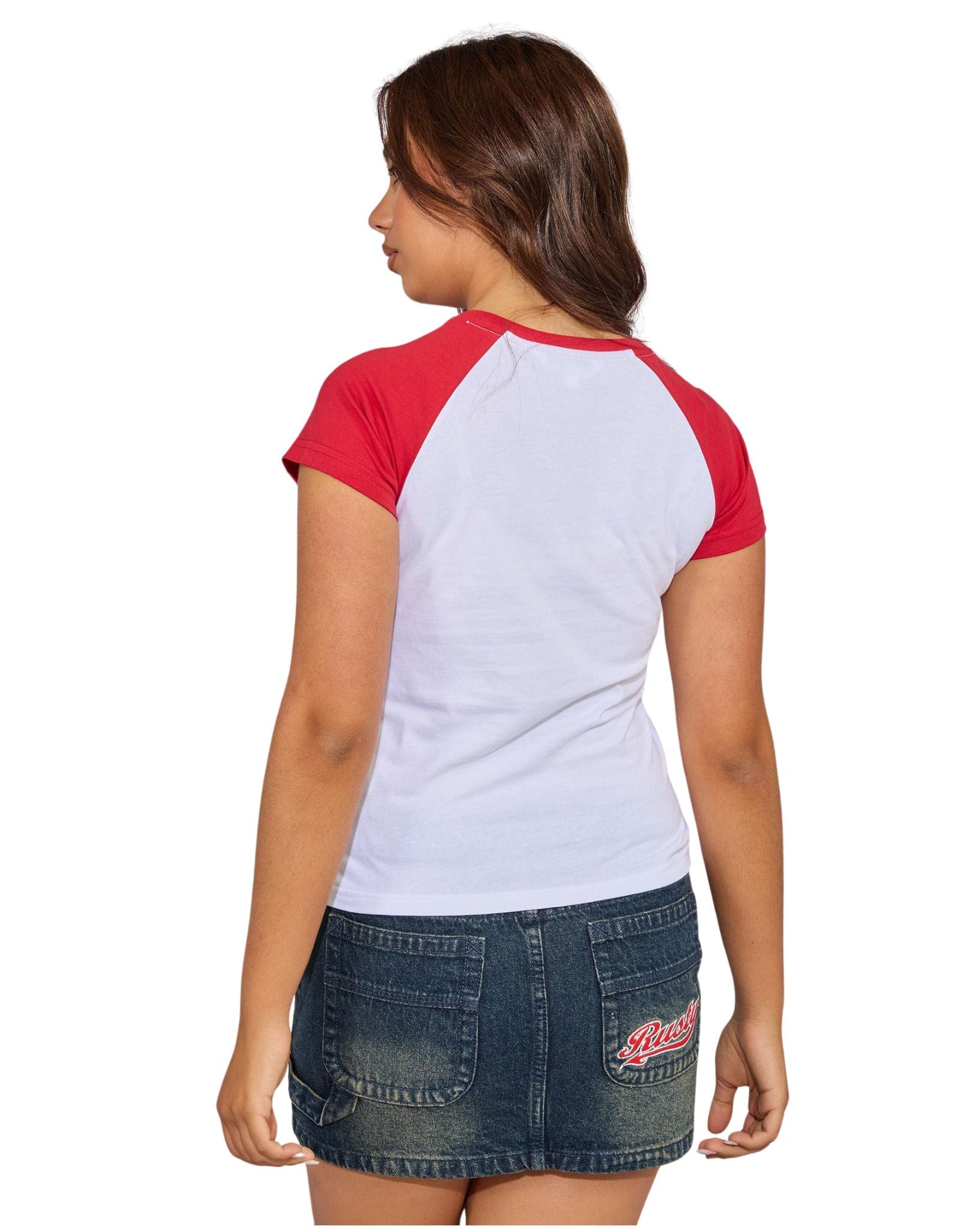Rusty Daring Devil Cap Sleeve Baby Tee