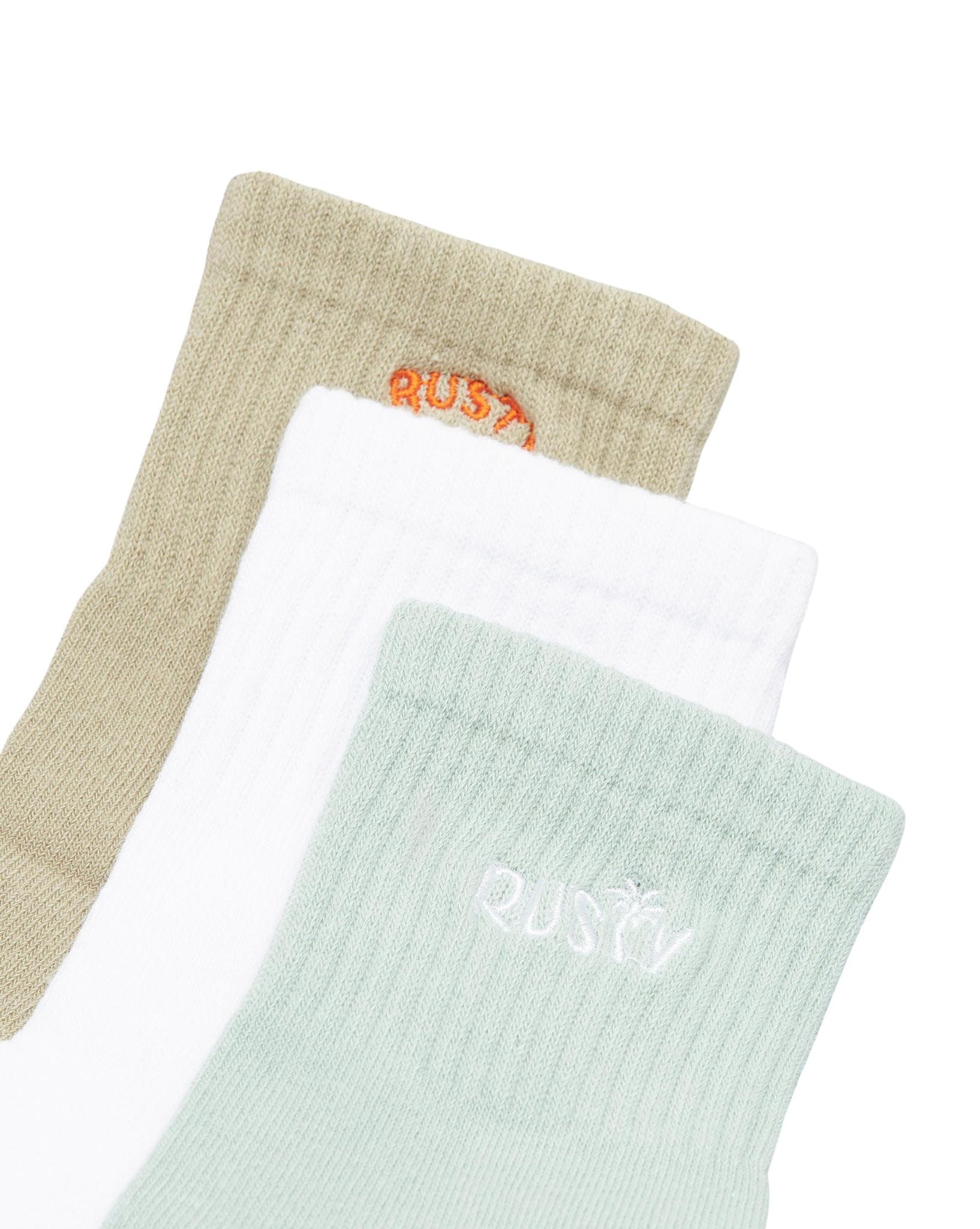 Rusty Fancy Day Crew 3-Sock Pack