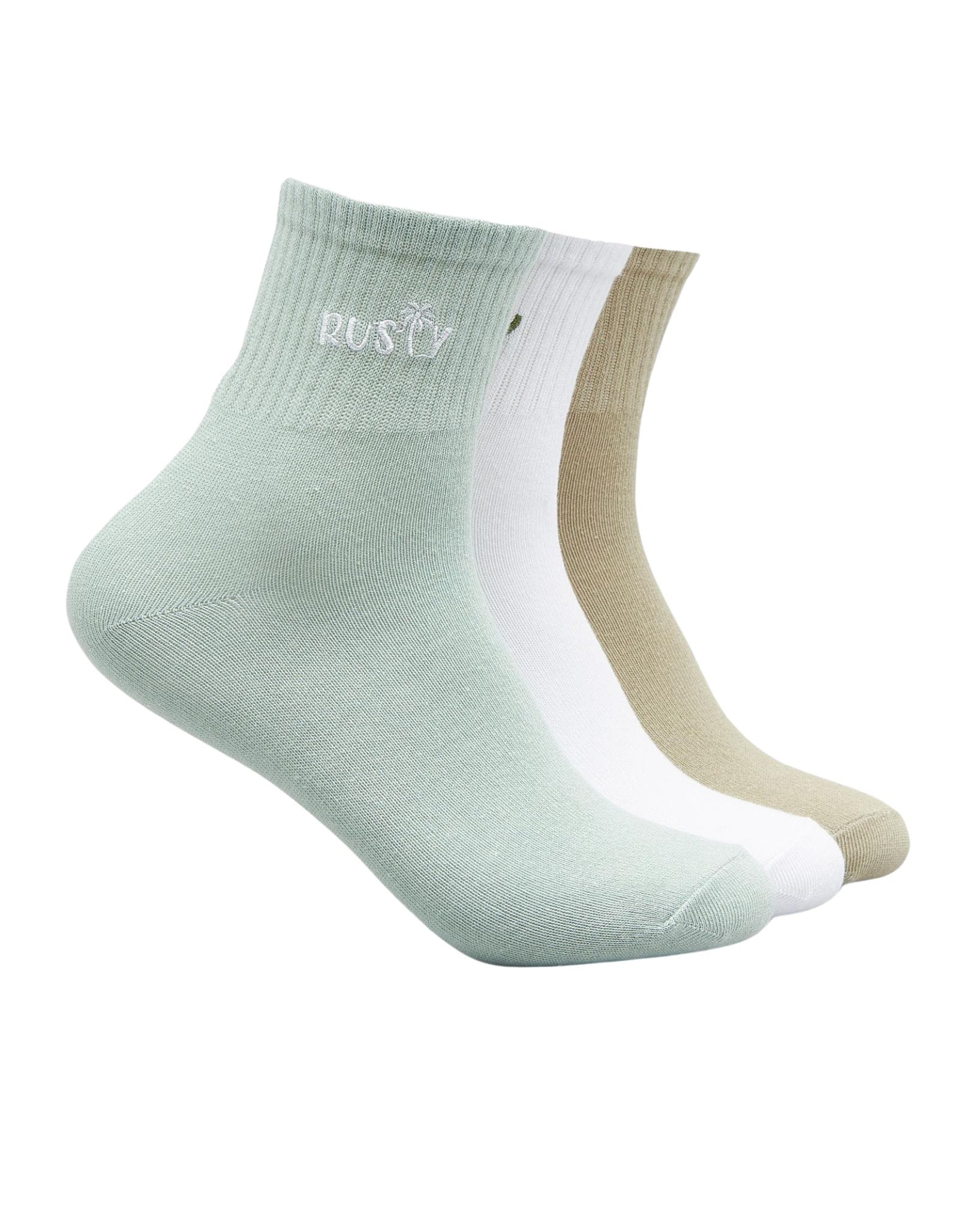 Rusty Fancy Day Crew 3-Sock Pack