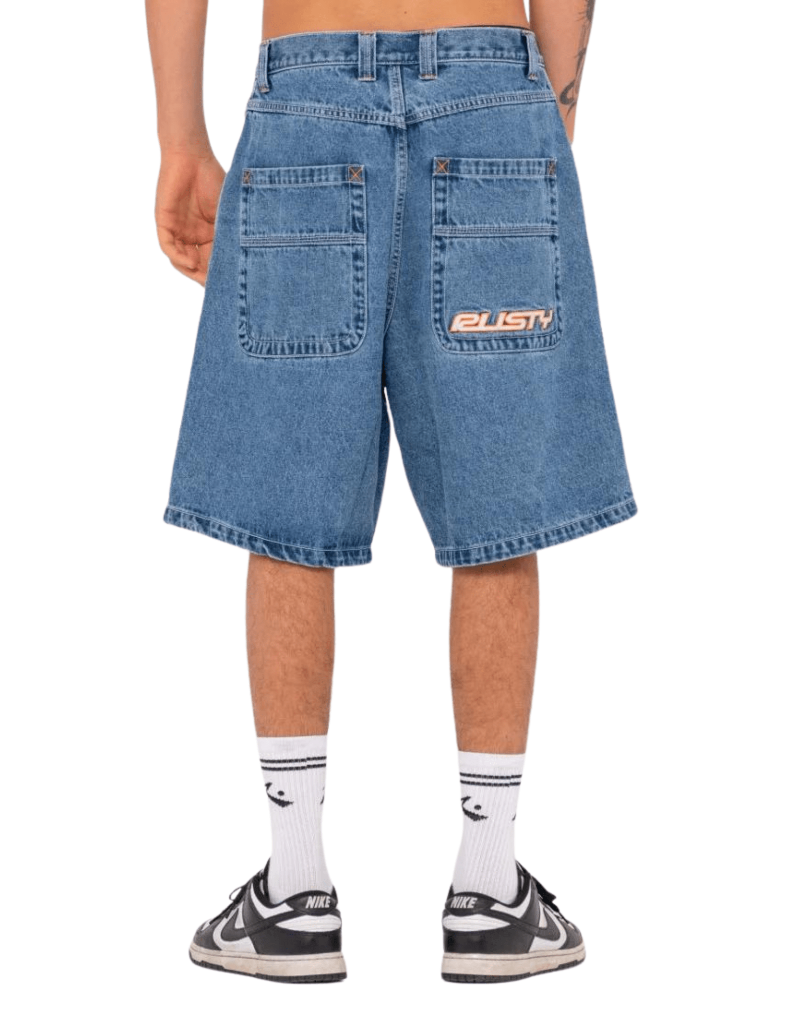 Rusty Flip Daddy 2.0 Jean Short-Middy Blue