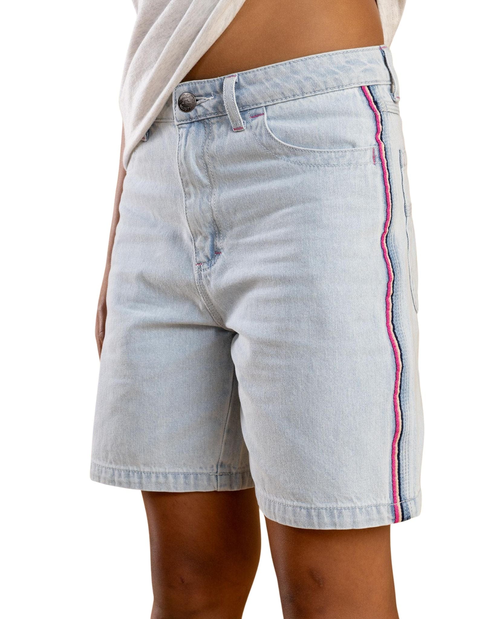 Rusty Flip Girl Low Rise Wide Leg Denim Jort