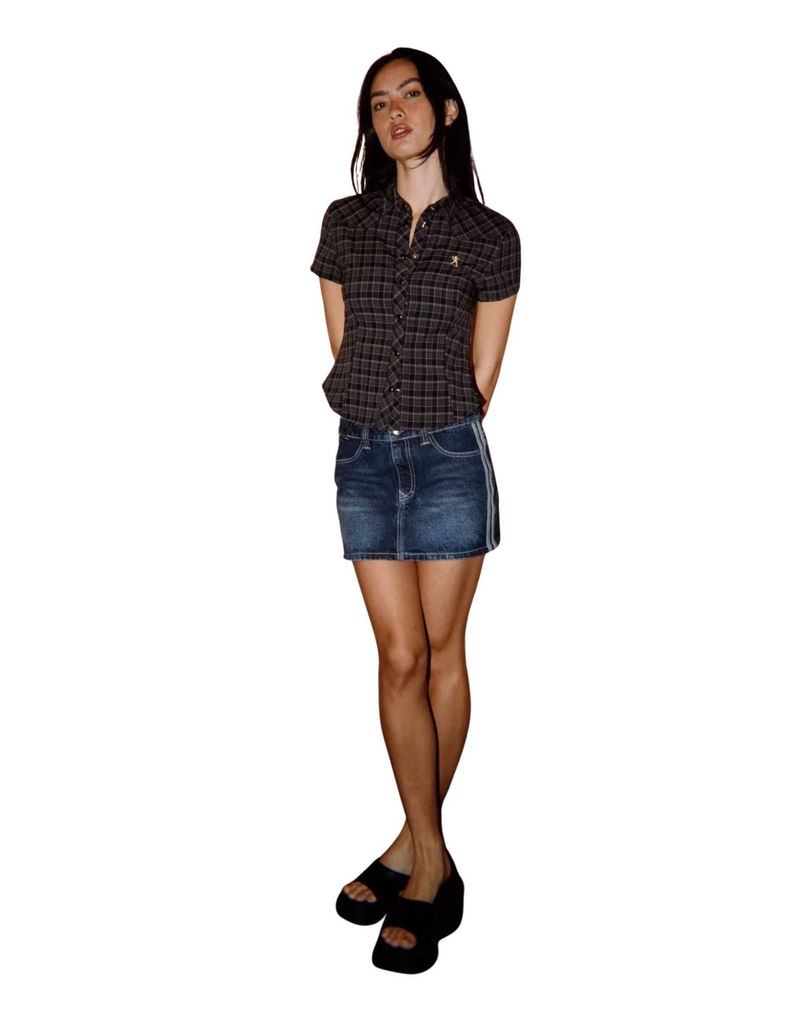 Rusty Flip Mommy Diy Low Rise Mini Denim Skirt